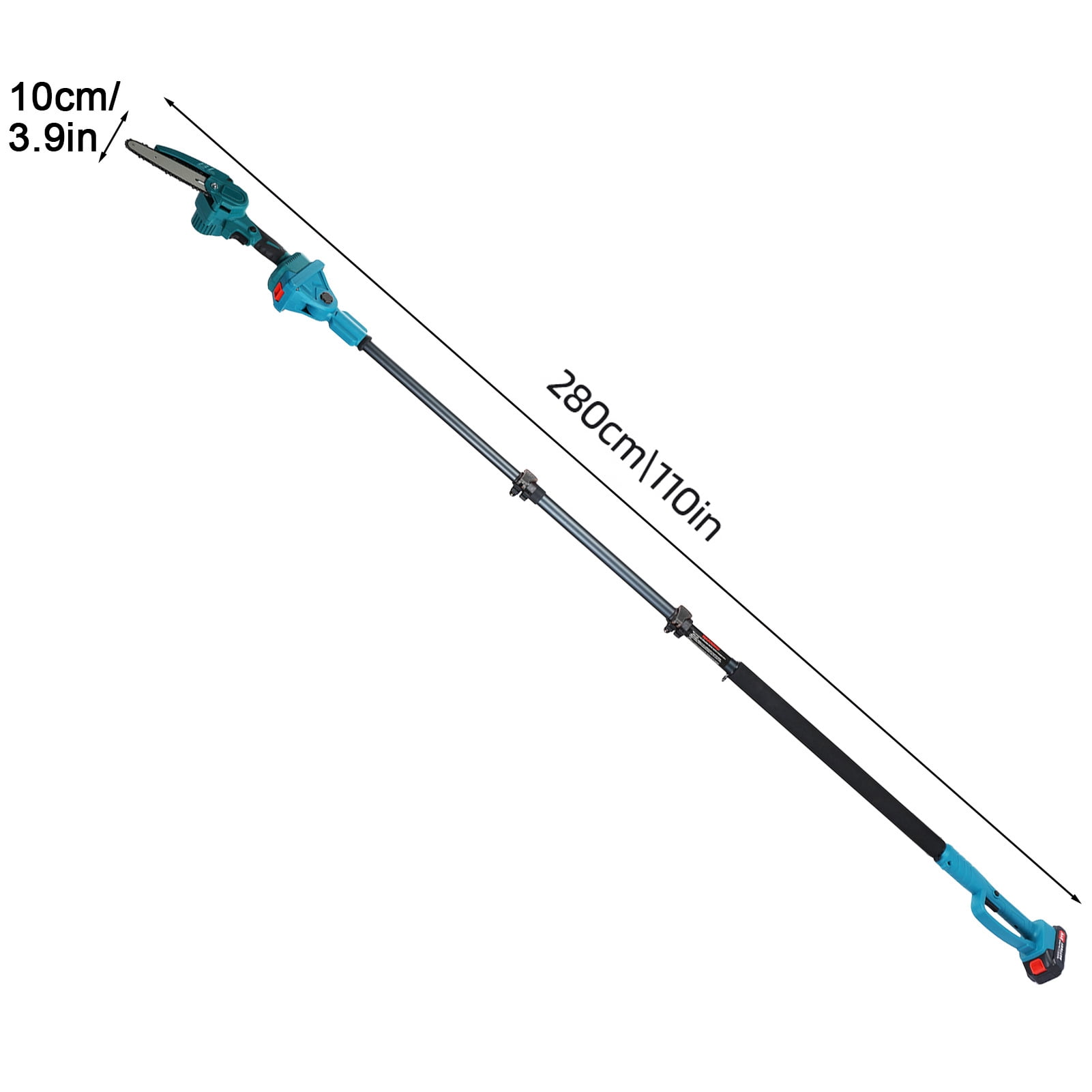 Arlohe 6-Inch Electric Pole Saw, Cordless Brushless Motor Tree Trimmer with Adjustable Extension Pole (4.6-9.8 ft) 5mner