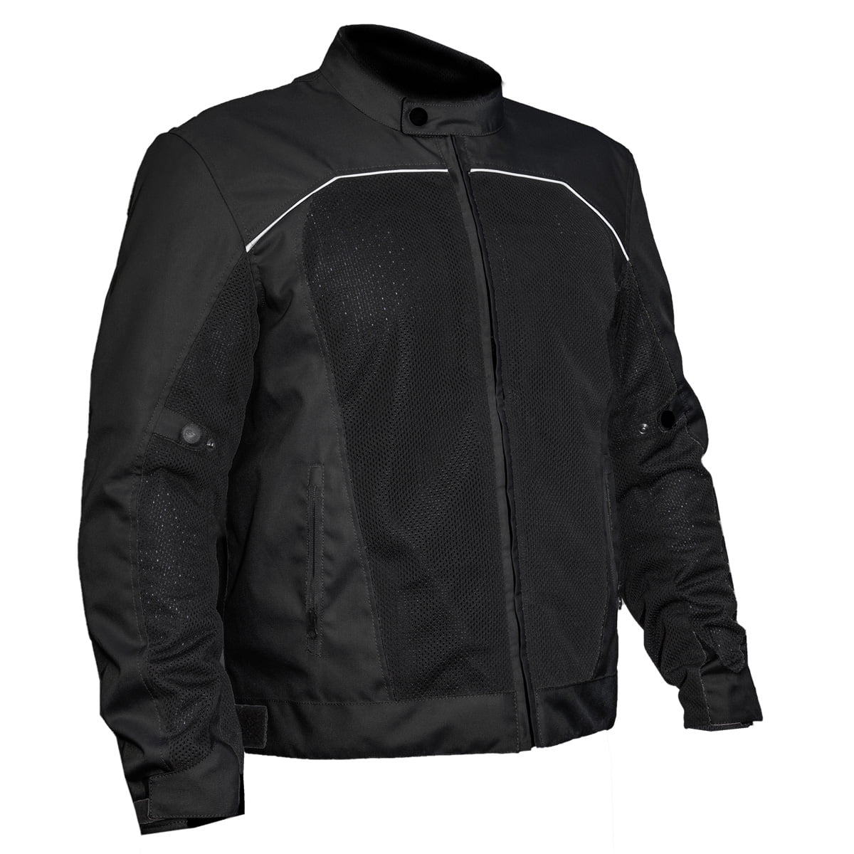 Fulmer Men's Cool Mesh Motorcycle Jacket with Armor (Black, Large) eo9nc