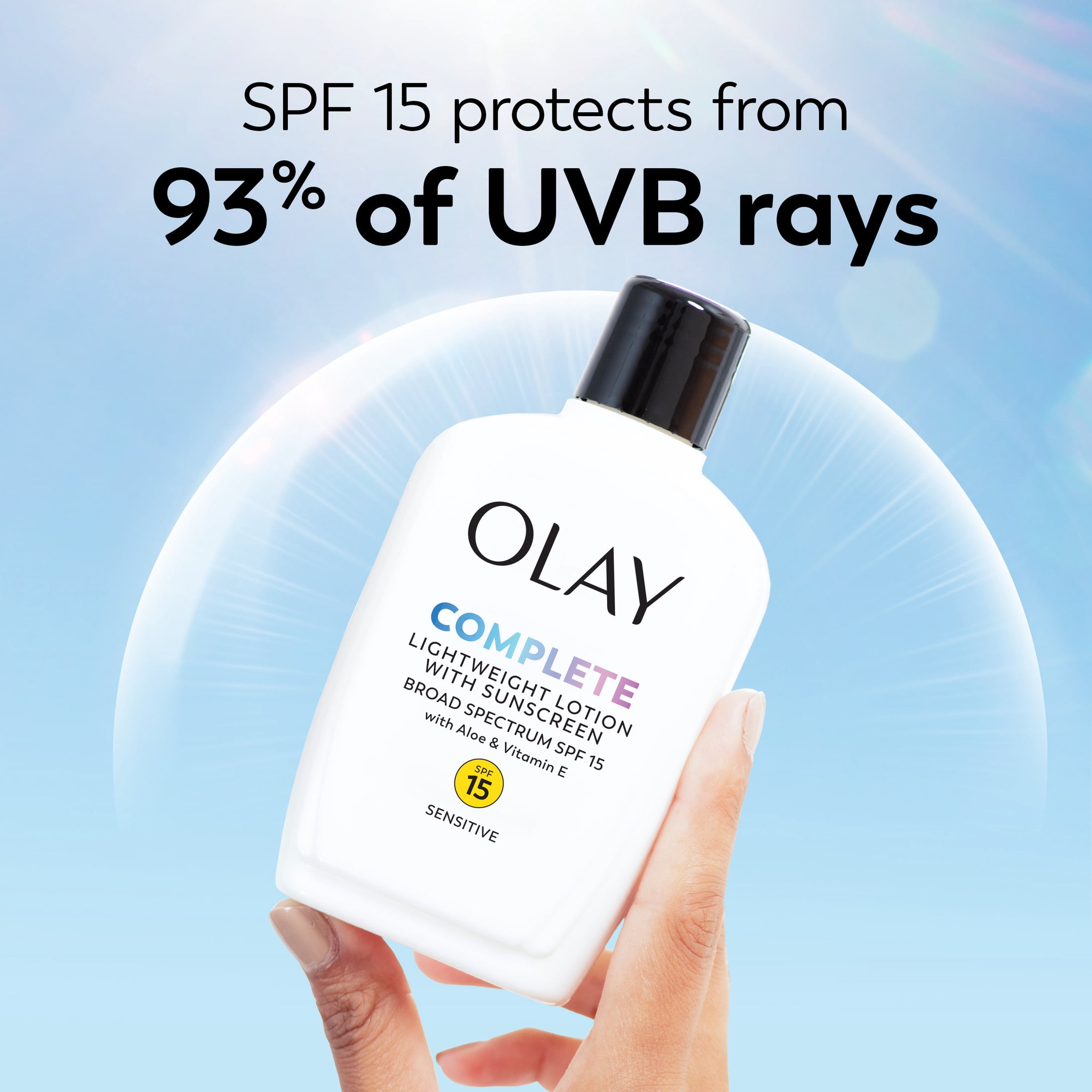 Olay Complete Daily Face Moisturizer for Sensitive Skin, SPF 15 Sun Protection (6 oz) i5len