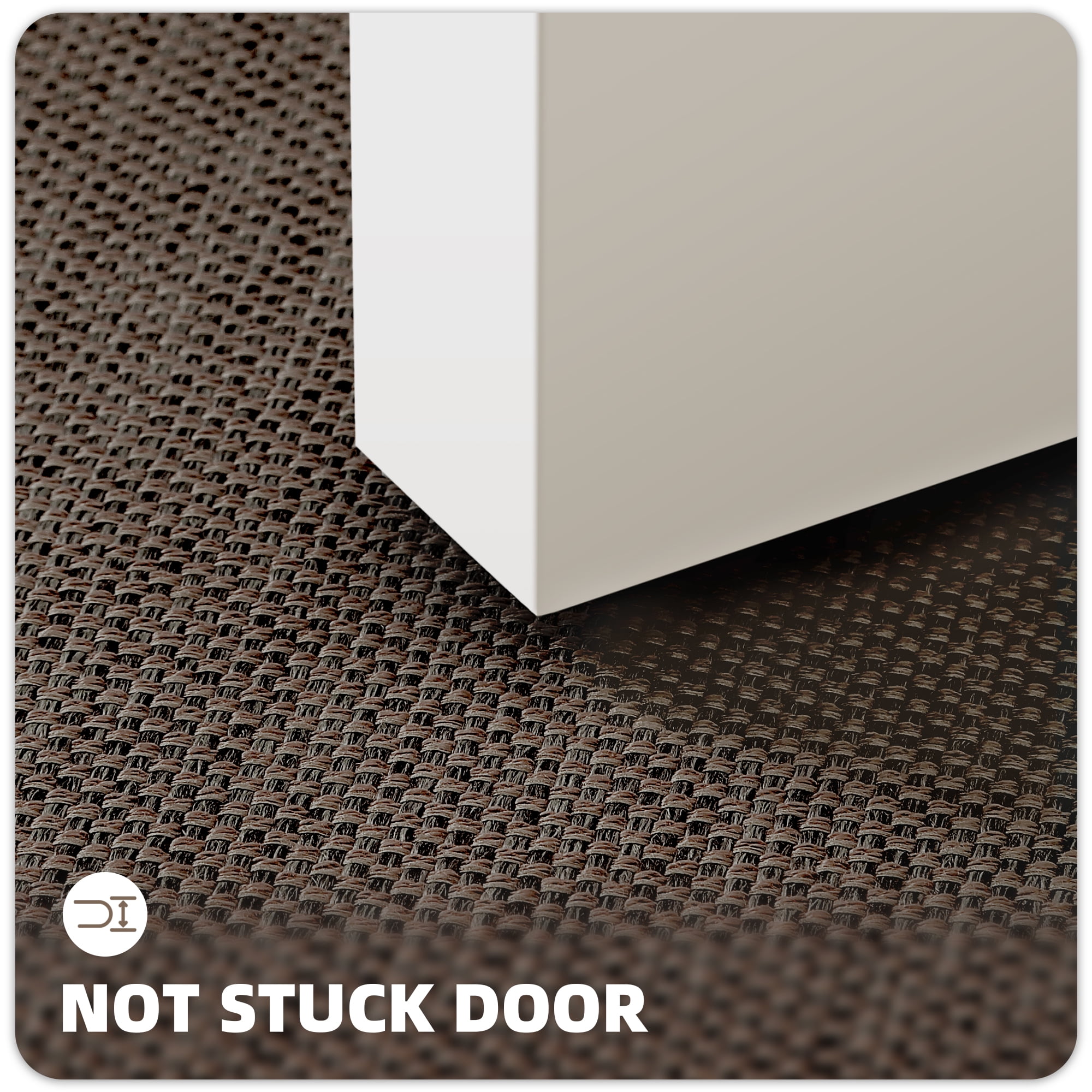 PABUBE Indoor Doormat, Non-Slip Absorbent Entryway Rug for Home Entryway, Washable Low-Profile Floor Mat (Brown, 22 in x 31 in) wqzwo