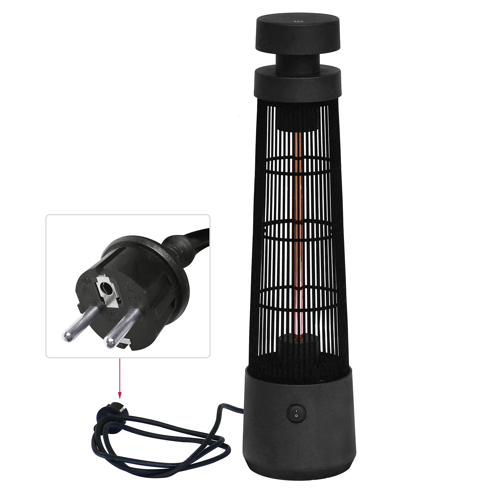 ATR ART TO REAL 1200W Infrared Electric Freestanding Patio Heater (Black, 1 Unit) zi87c