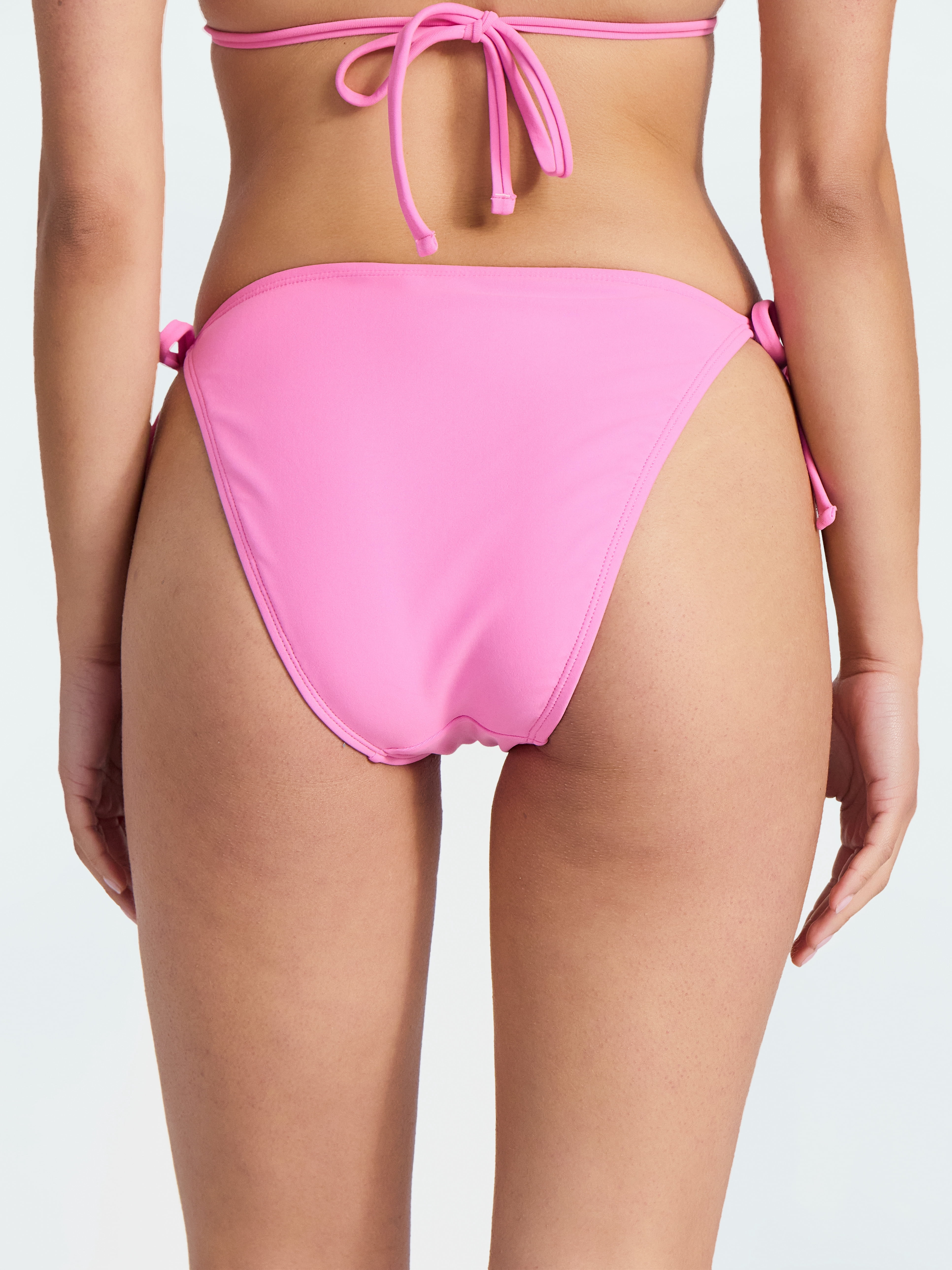 No Boundaries Women's Solid Bikini Bottoms (Pink, Small) lqcph