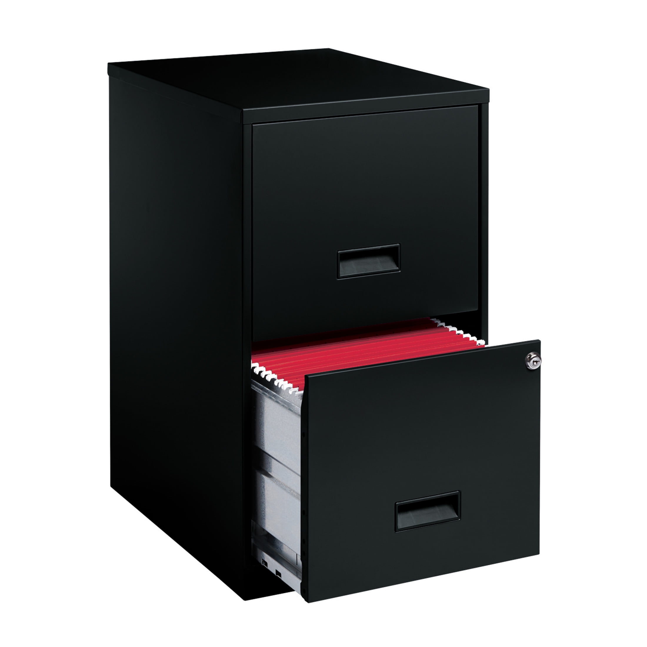 Space Solutions 2-Drawer Vertical File Cabinet for Letter-Size Hanging Folders (Black, 18 in Deep) 47eyl