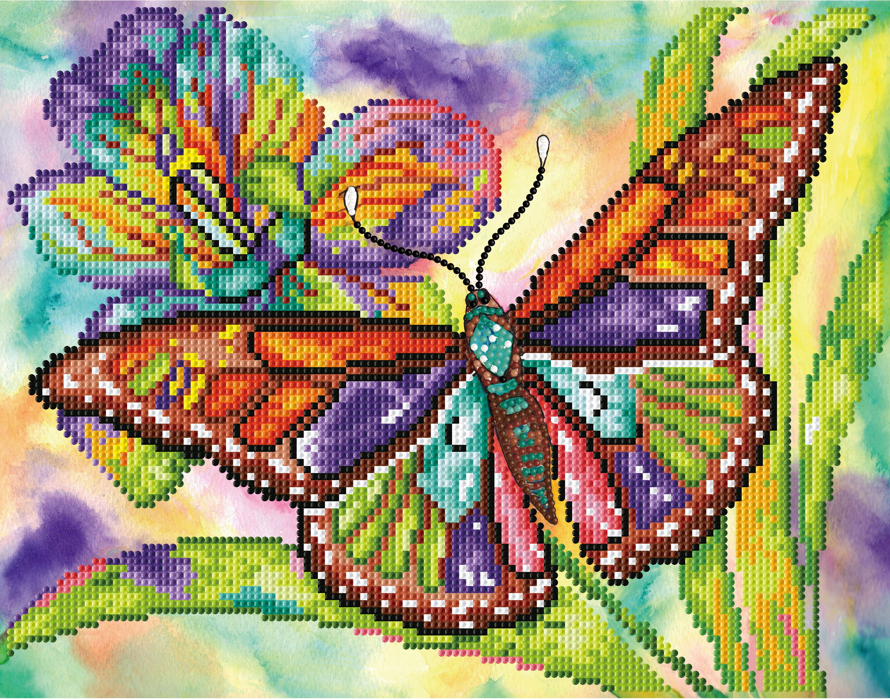 DIAMOND DOTZ Watercolor Butterfly Diamond Painting Kit (Multicolor, 11 in x 14 in) ryf06