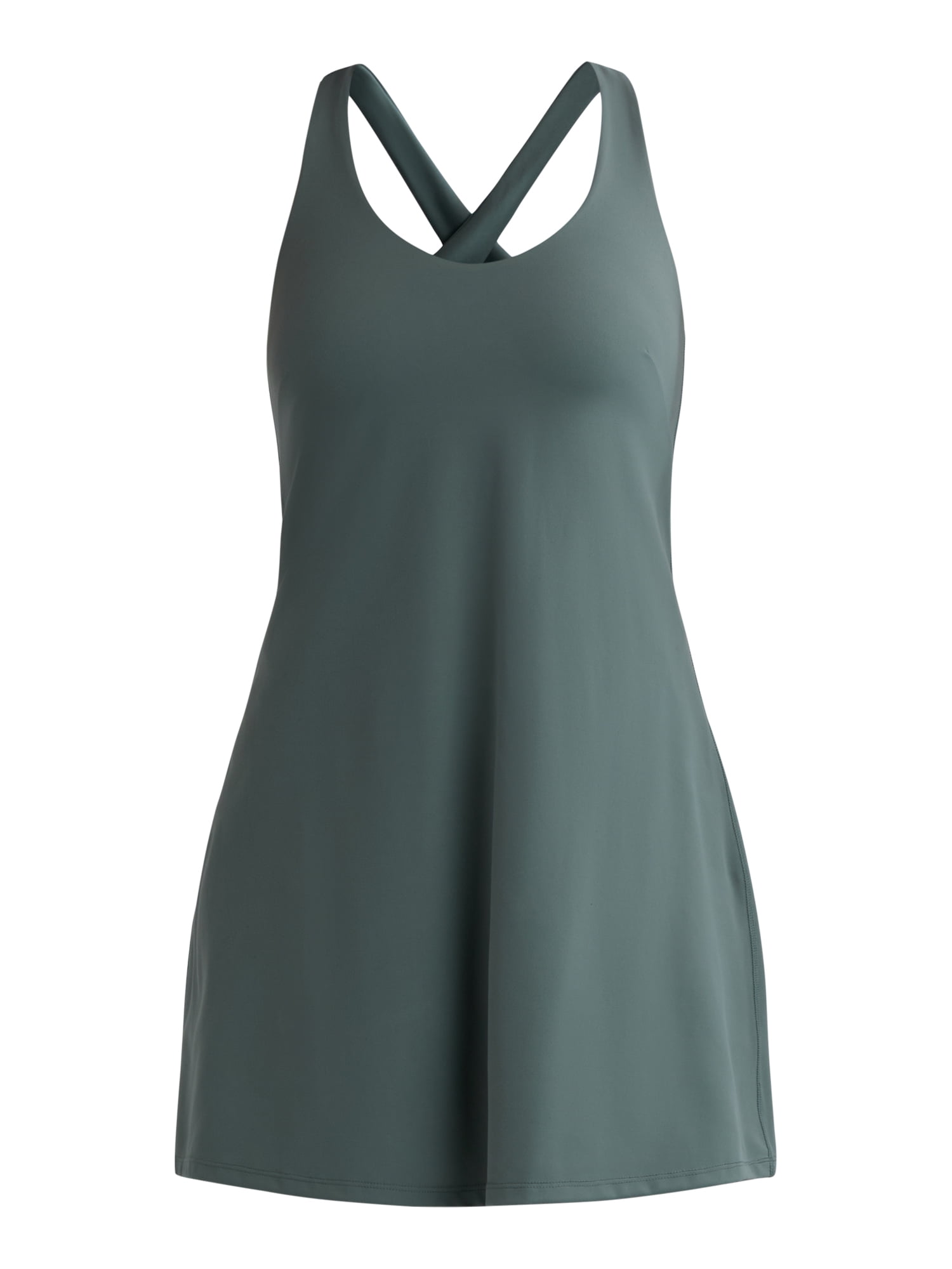 Avia Women's Active Dress with Built-in Bra and Bike Shorts (Blue, XS) m4v90