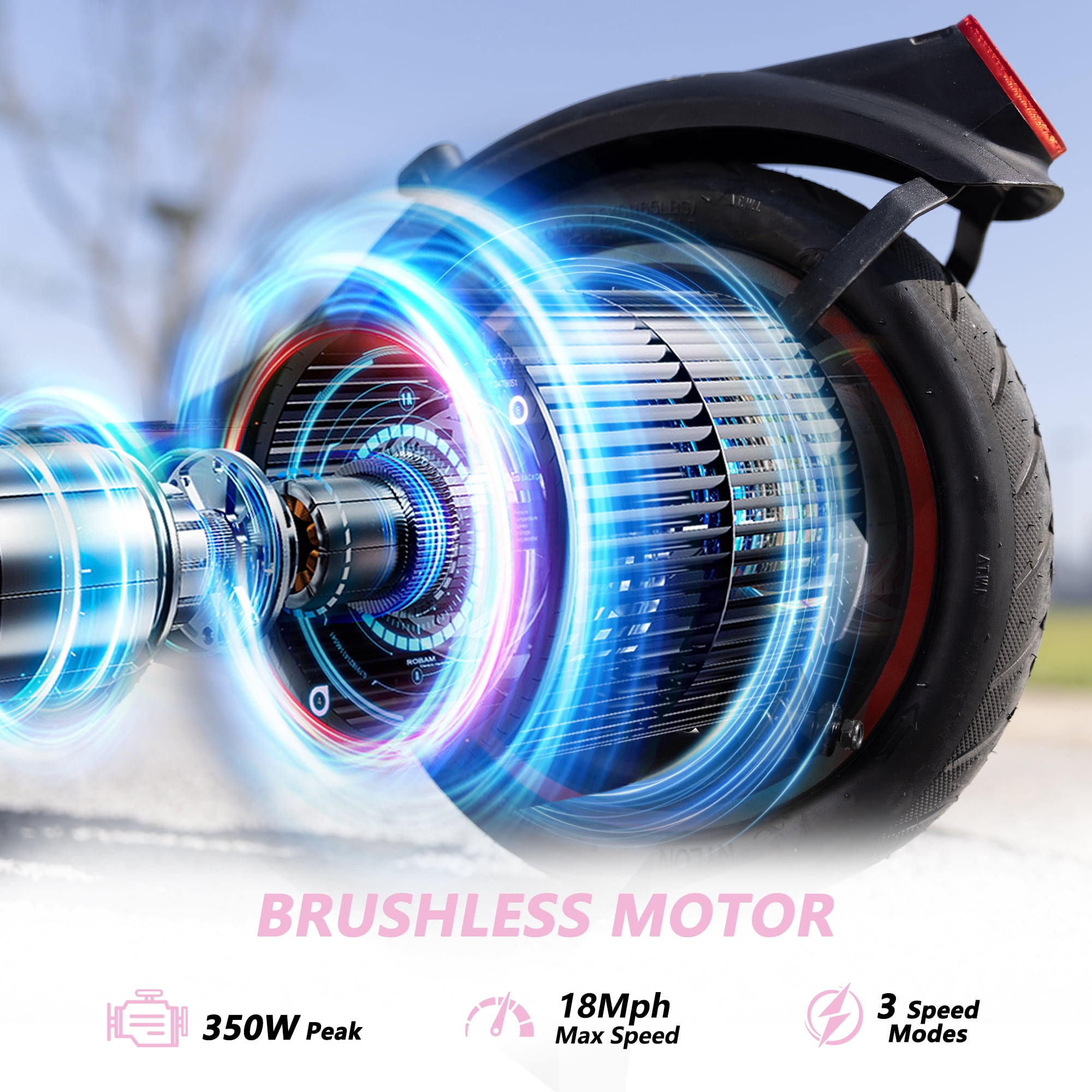 iHoverboard Electric Scooter for Adults, Foldable Commuter Scooter with 8.5 in Tires, 21 MPH Max Speed (Black, 1 Unit) o1tjc