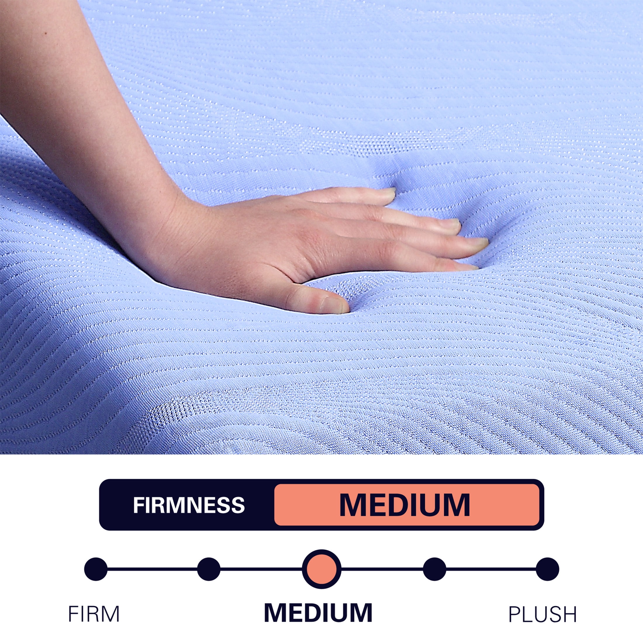Bridgevine Home 12 inch Refresh Flex Top Hybrid Cooling Latex Foam and Coil Mattress (Blue, Queen Size) 1y0b3