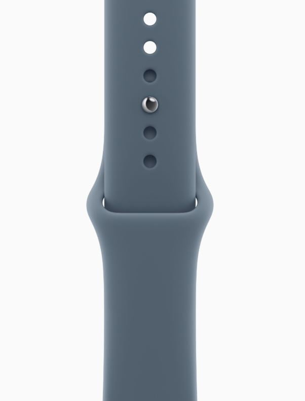 Apple Watch Series 11 GPS 46mm Silver Aluminum Case with Anchor Blue Sport Band (M/L) v47yb