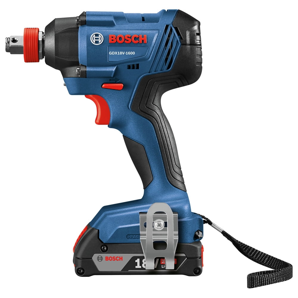 Bosch GDX18V-1600B12-RT Freak 18V Cordless Two-In-One Impact Driver Kit (Refurbished, 2 Ah) l3v8a