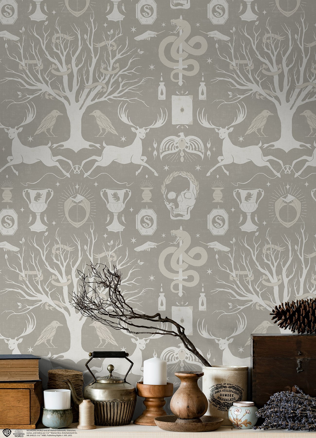 RoomMates Harry Potter Horcrux Peel and Stick Wallpaper (Black, 20.5 in x 18 ft) o1a5y