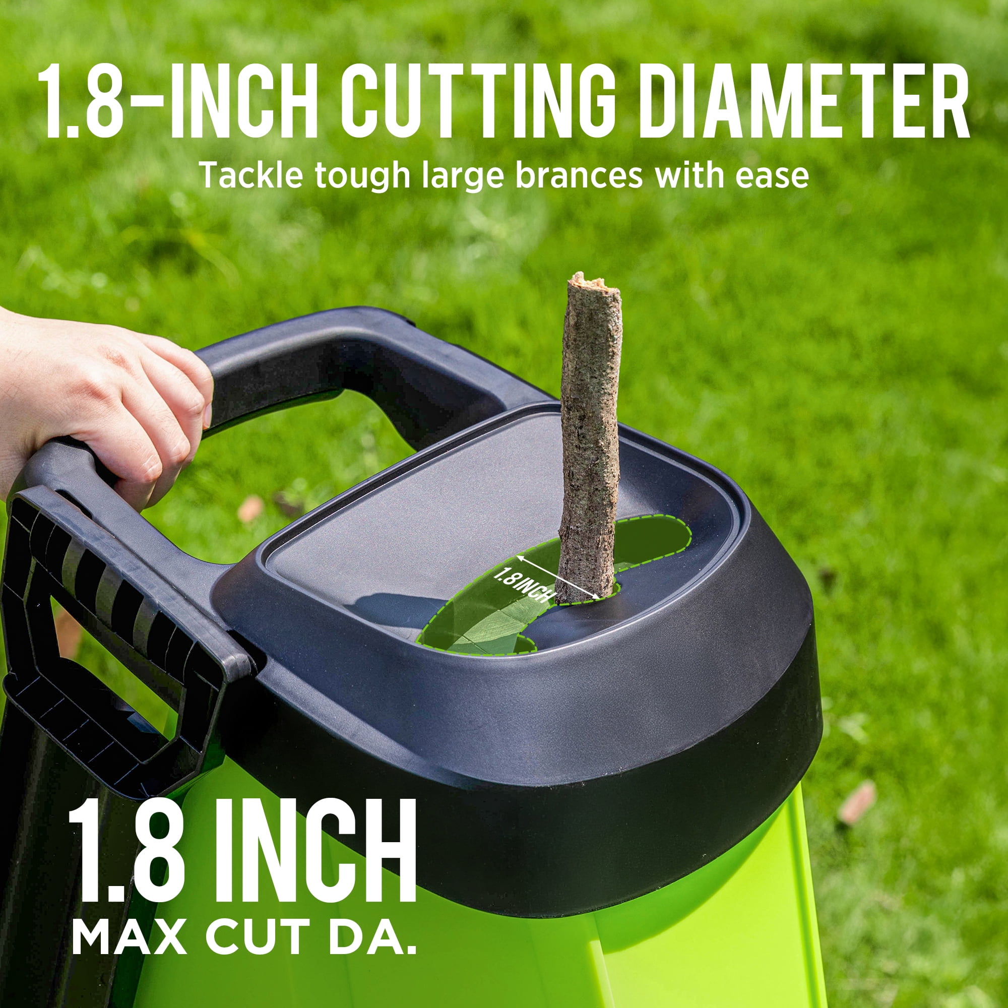 Steelite Electric Wood Chipper Shredder, 15-Amp Corded Leaf Mulcher with 13.2 gal Collection Bin (1.75 in Cutting Diameter) 0zyse