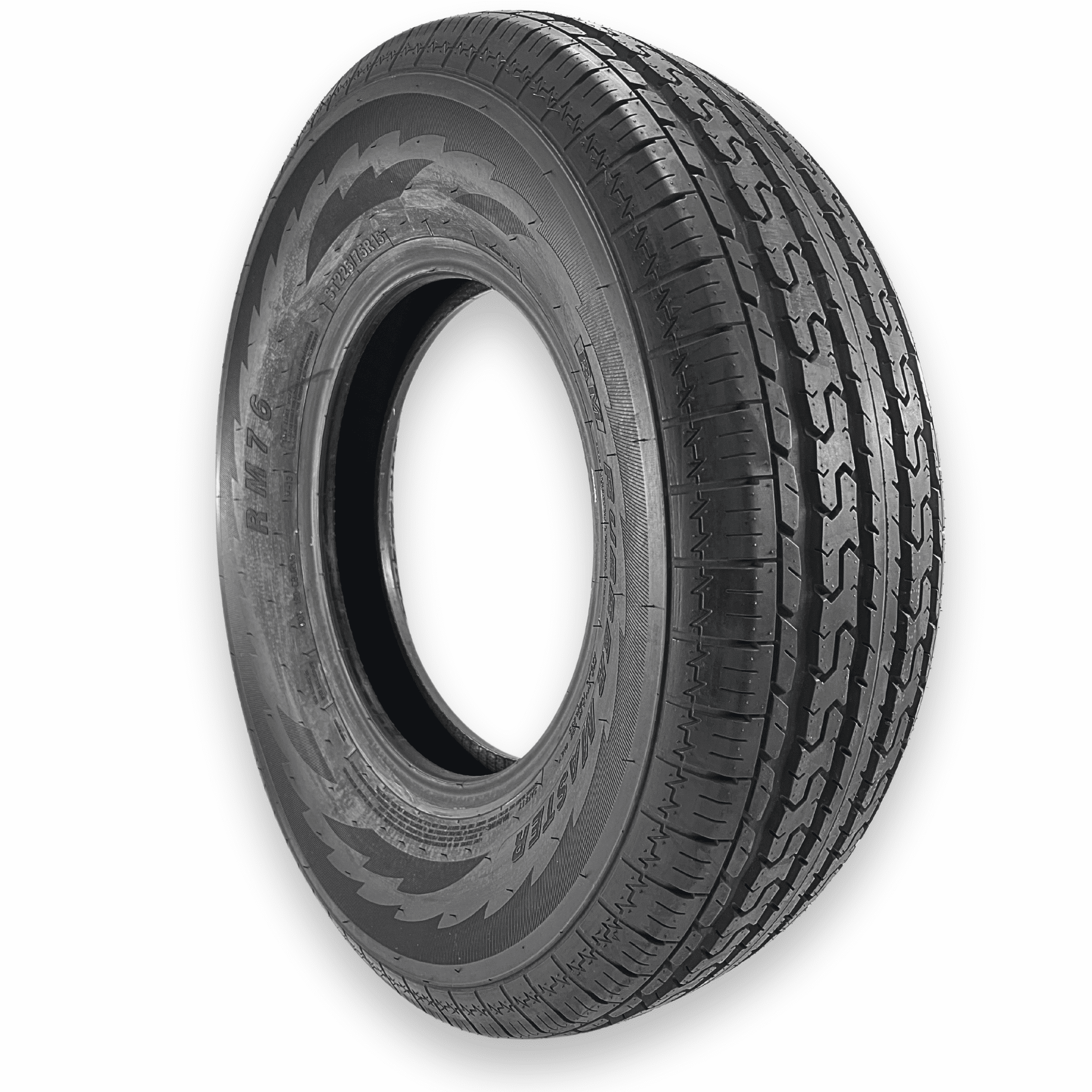 RubberMaster ST225/75R15 Radial Trailer Tire (Highway Rib, 10 Ply, 28.3 in Diameter) 21wr6