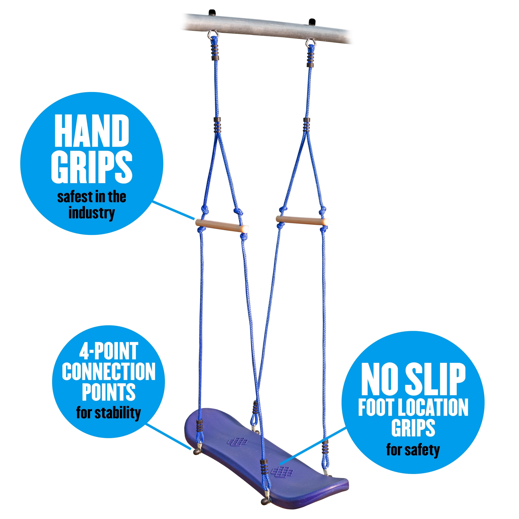 XDP Recreation Surf N Swing Set with Wave Slide, Super Disc Swing, and Stand-R-Swing (Blue, 179 in x 102 in x 74 in) p31vo
