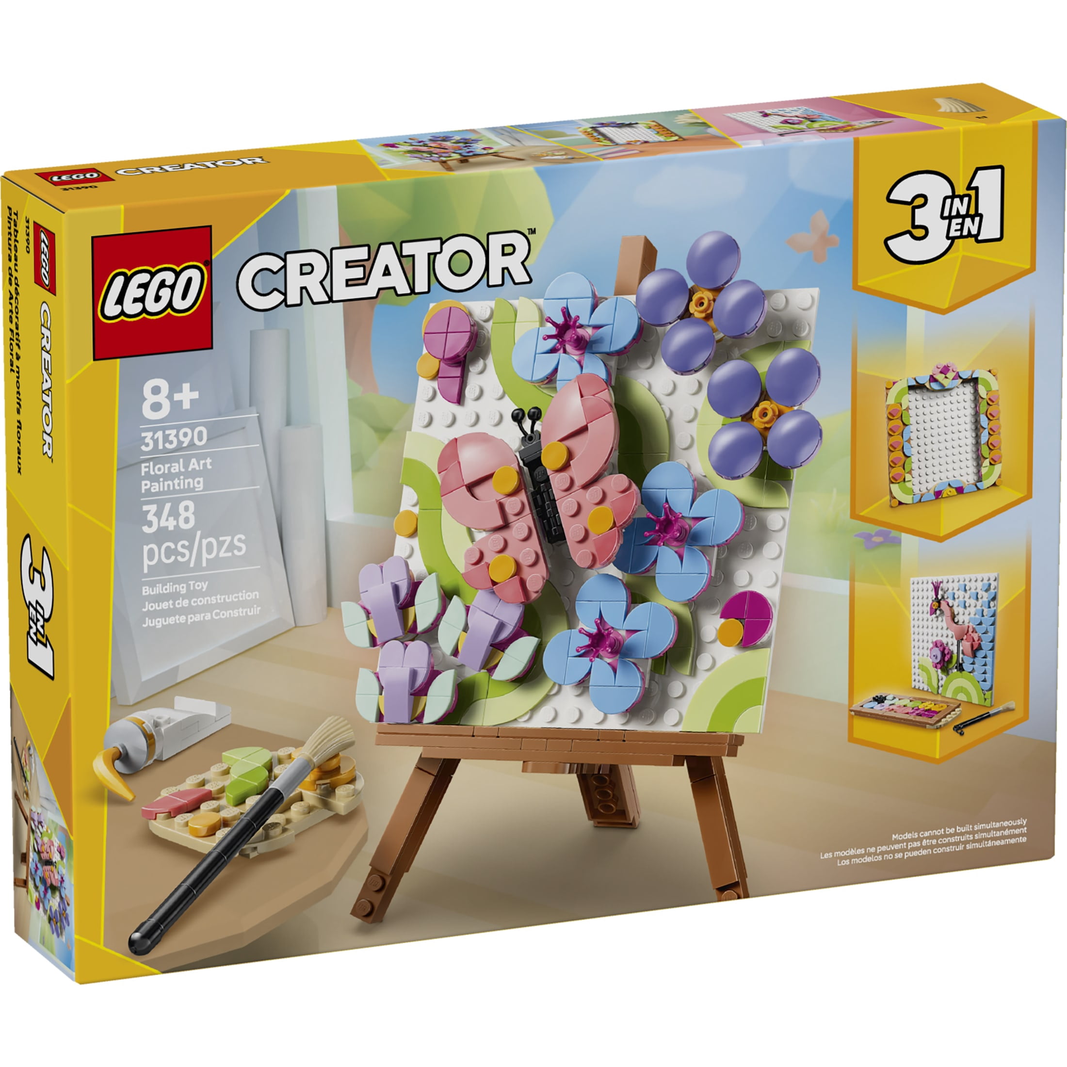 LEGO Creator 3 in 1 Floral Art Decor Building Set, Creative Flower Painting Display (348 Pieces) smpsf