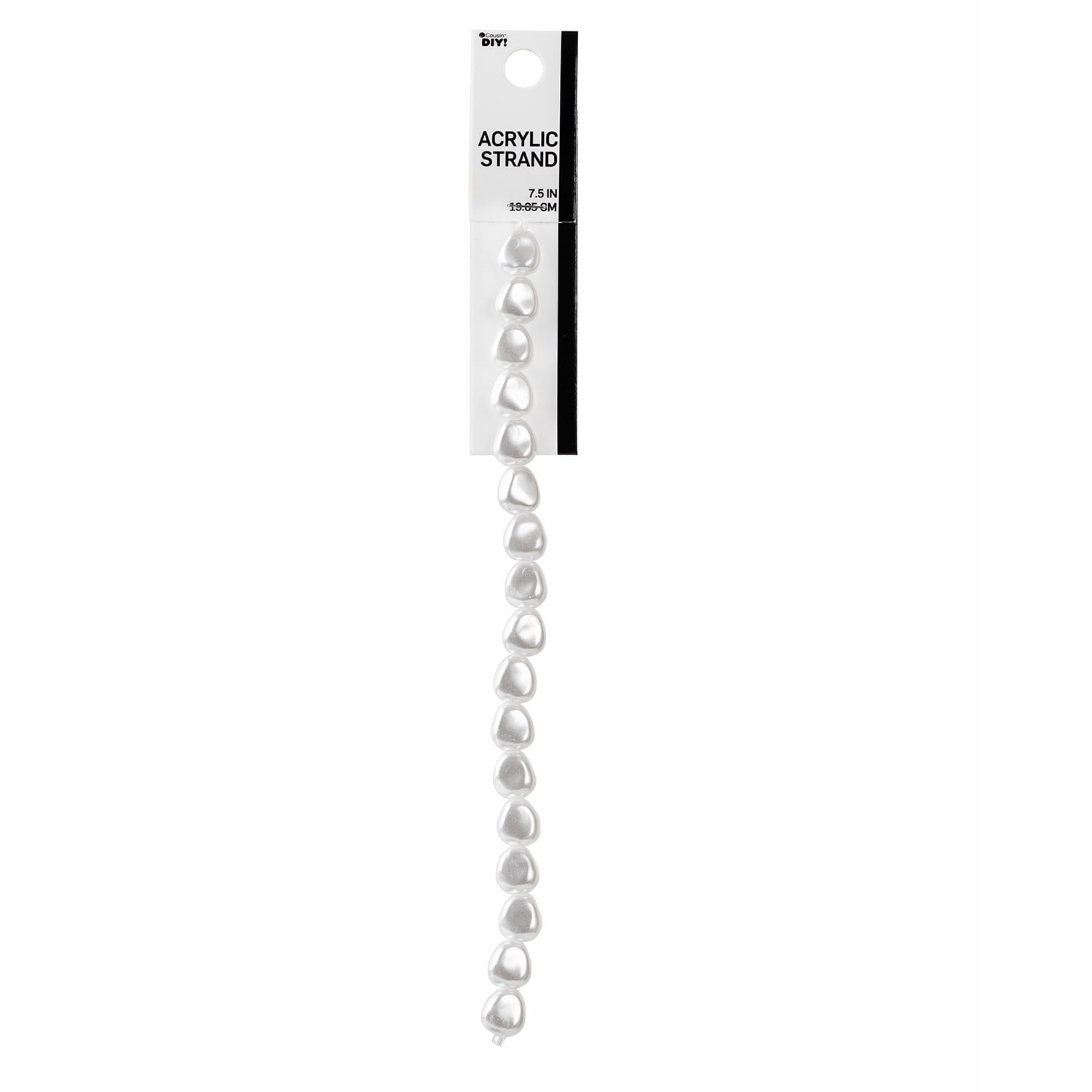 Cousin DIY Faux Keshi Pearl Bead Strand for Jewelry Making (White, 7.5 in, 17 Pieces) rpwd7