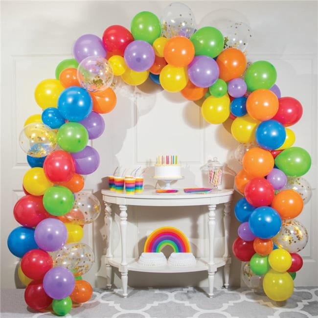 Access Balloon Garland Kit, Rainbow Party Decoration Set (16 ft) ckm6s