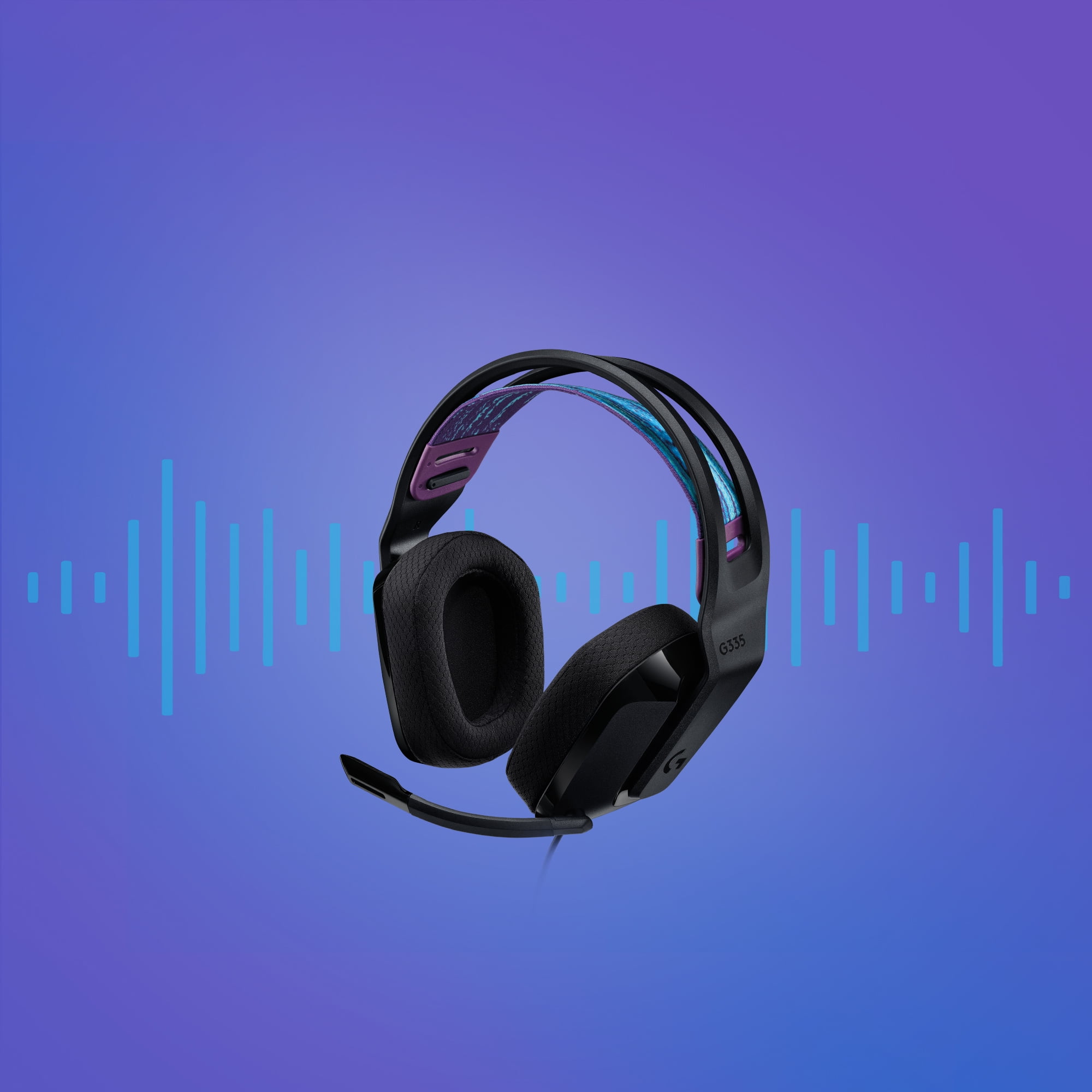 Logitech G335 Wired Gaming Headset with Microphone and Adjustable Suspension Headband (Black, 8.5 oz) 1o9f6