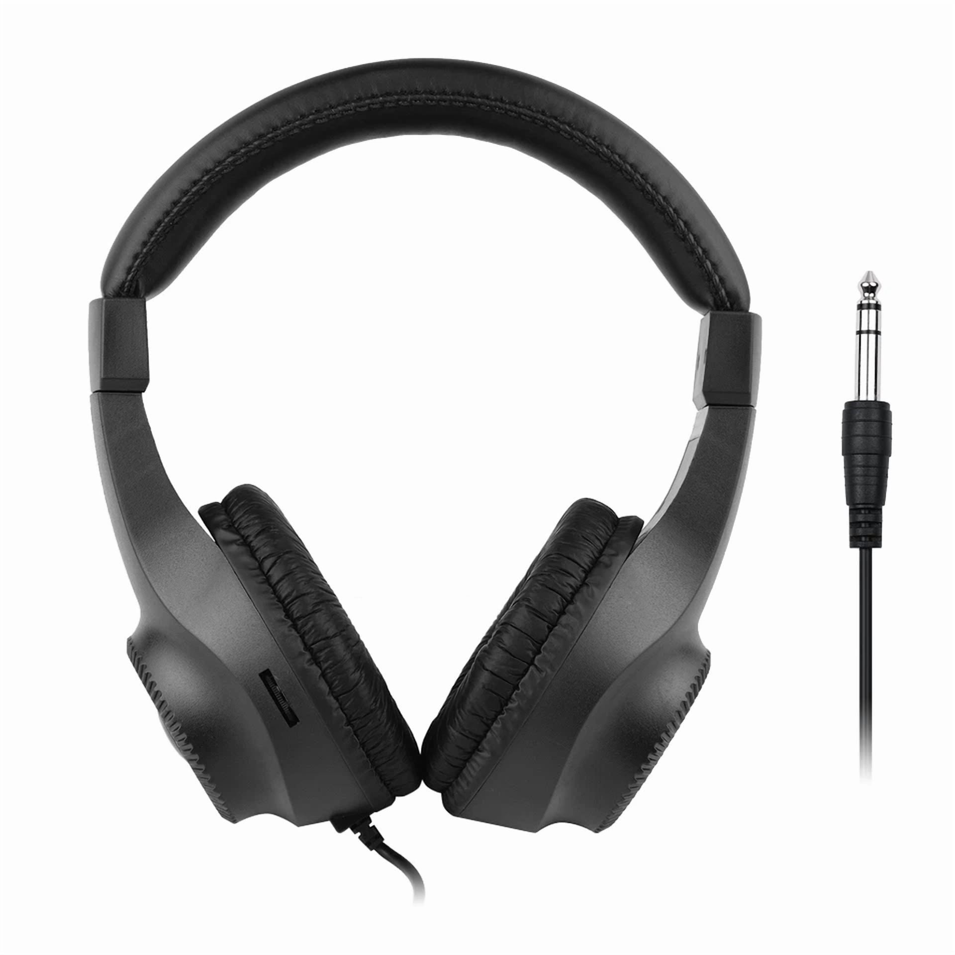 Rhea Wired Over-Ear DJ Studio Monitor Headphones (Black, 1 Pack) cbxw6