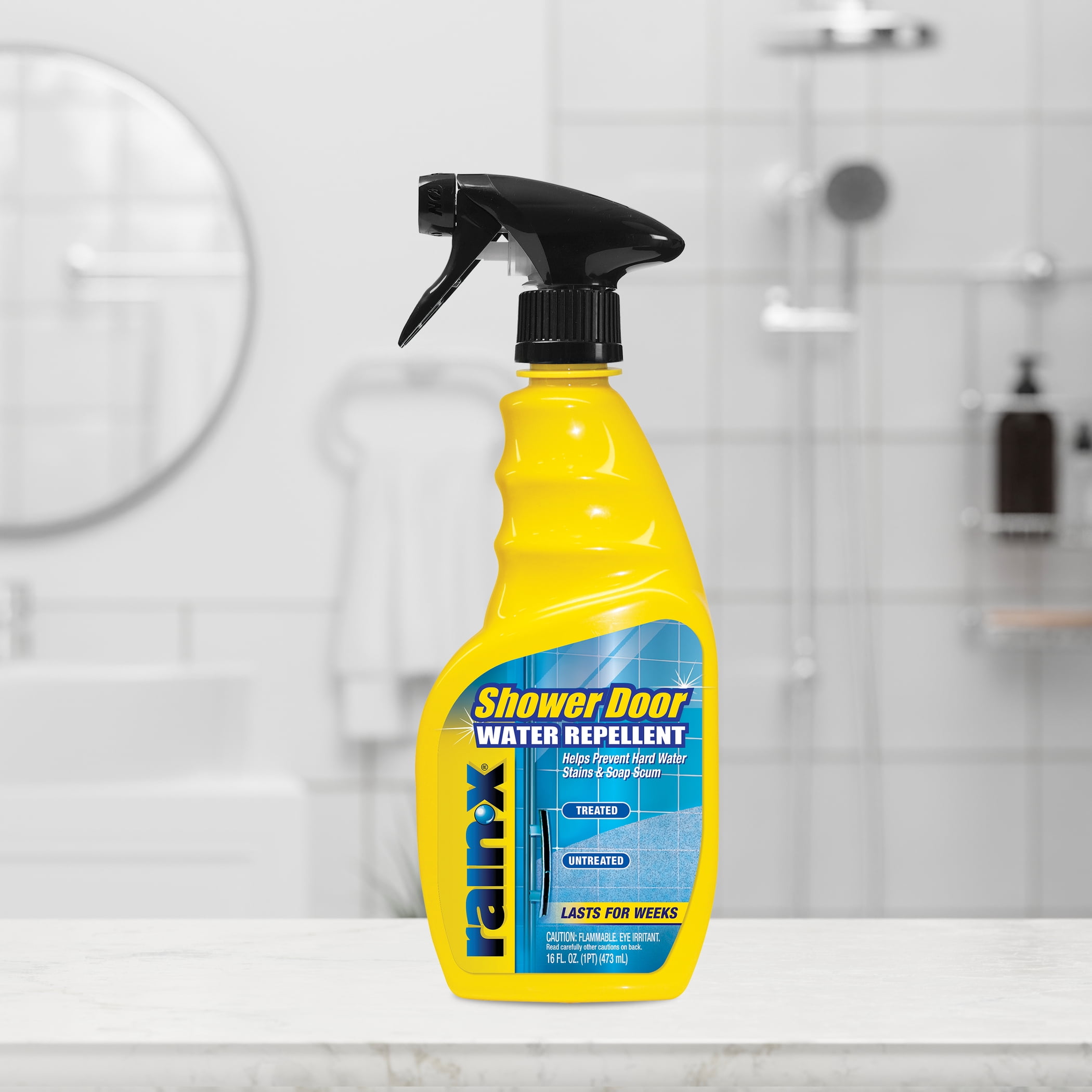 Rain-X Shower Door Water Repellent Treatment, Hydrophobic Glass Coating (Clear, 16 fl oz) pnn1a