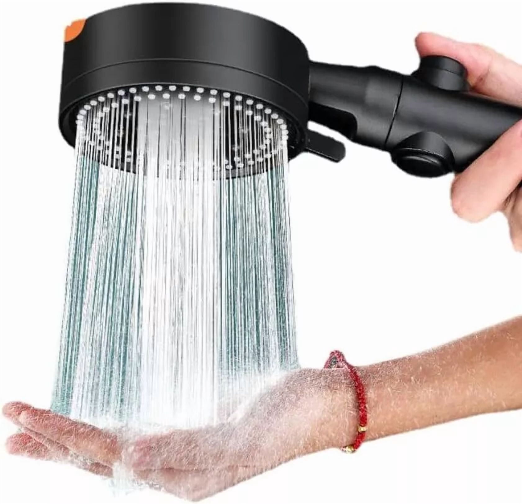 FLINT High-Pressure Shower Head, Multi-Functional Handheld Sprayer with 5 Spray Modes (Chrome, 4 in) 1n2to
