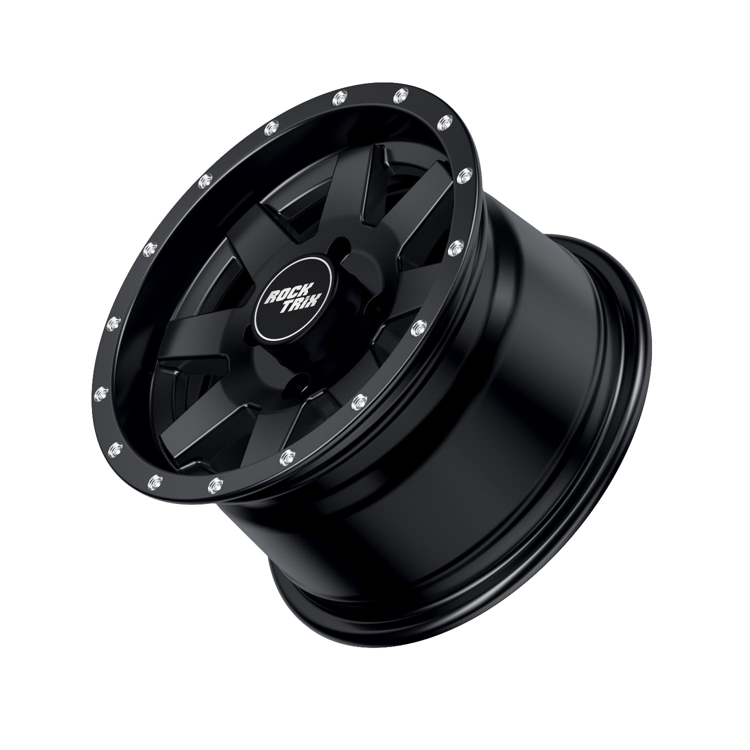 Rocktrix RT106 ATV Wheels Rims (Matte Black, 12x7 in, Set of 4) uzf1h