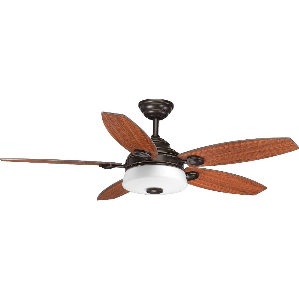 Progress Lighting Graceful Collection 54-in Ceiling Fan with LED Light and Reversible Blades (54-in) cmyzo