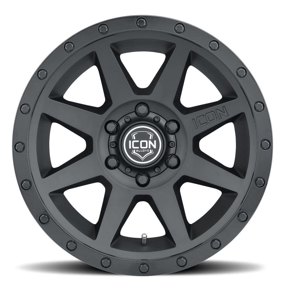 ICON Alloys Rebound Wheel, Double Black, 17 x 8.5 in, 5 x 5 Bolt Pattern, -6mm Offset (17 in) 70sgo