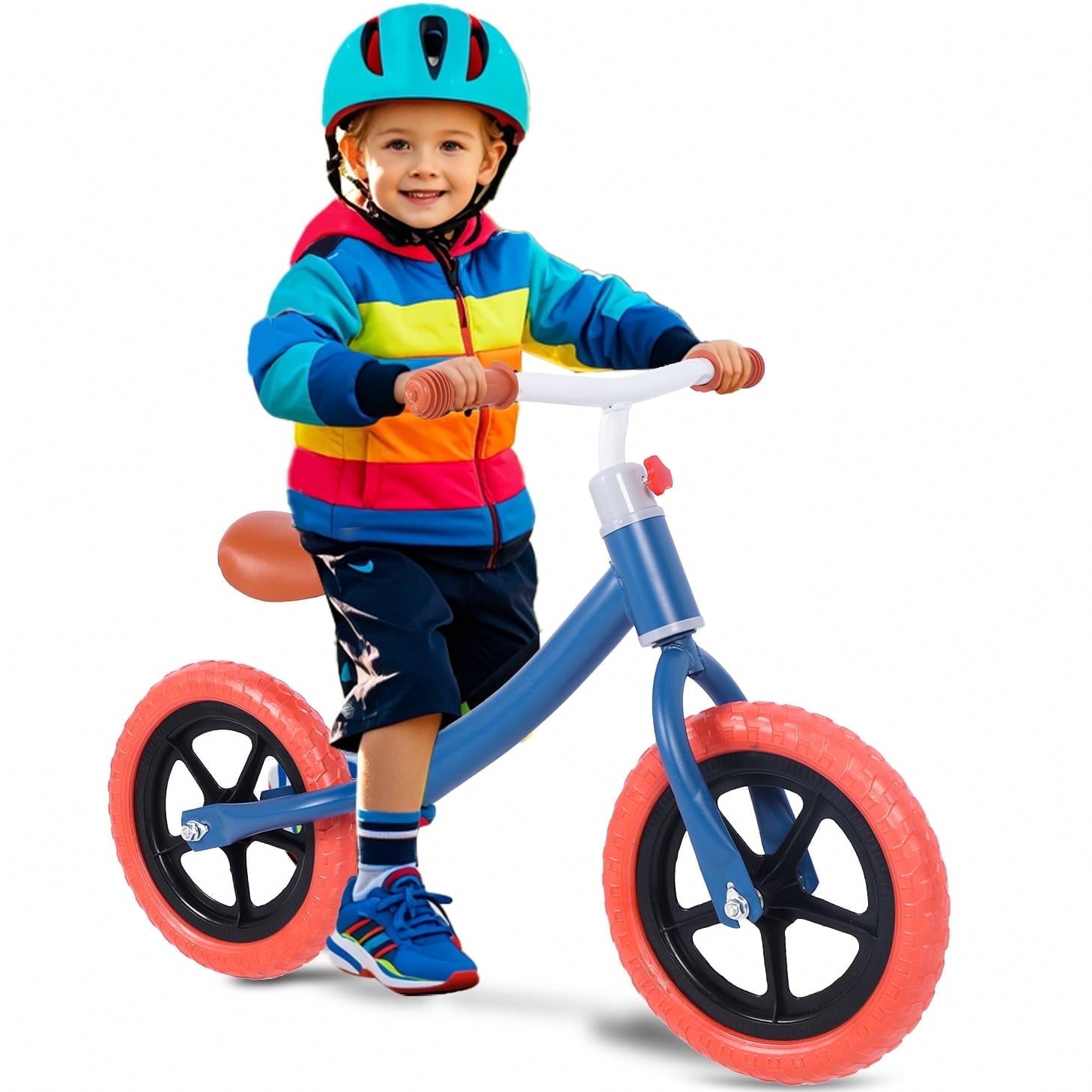 Eotvia Kids Balance Bike, Lightweight Carbon Steel Toddler Bicycle with Adjustable Seat (10 in) ruav5