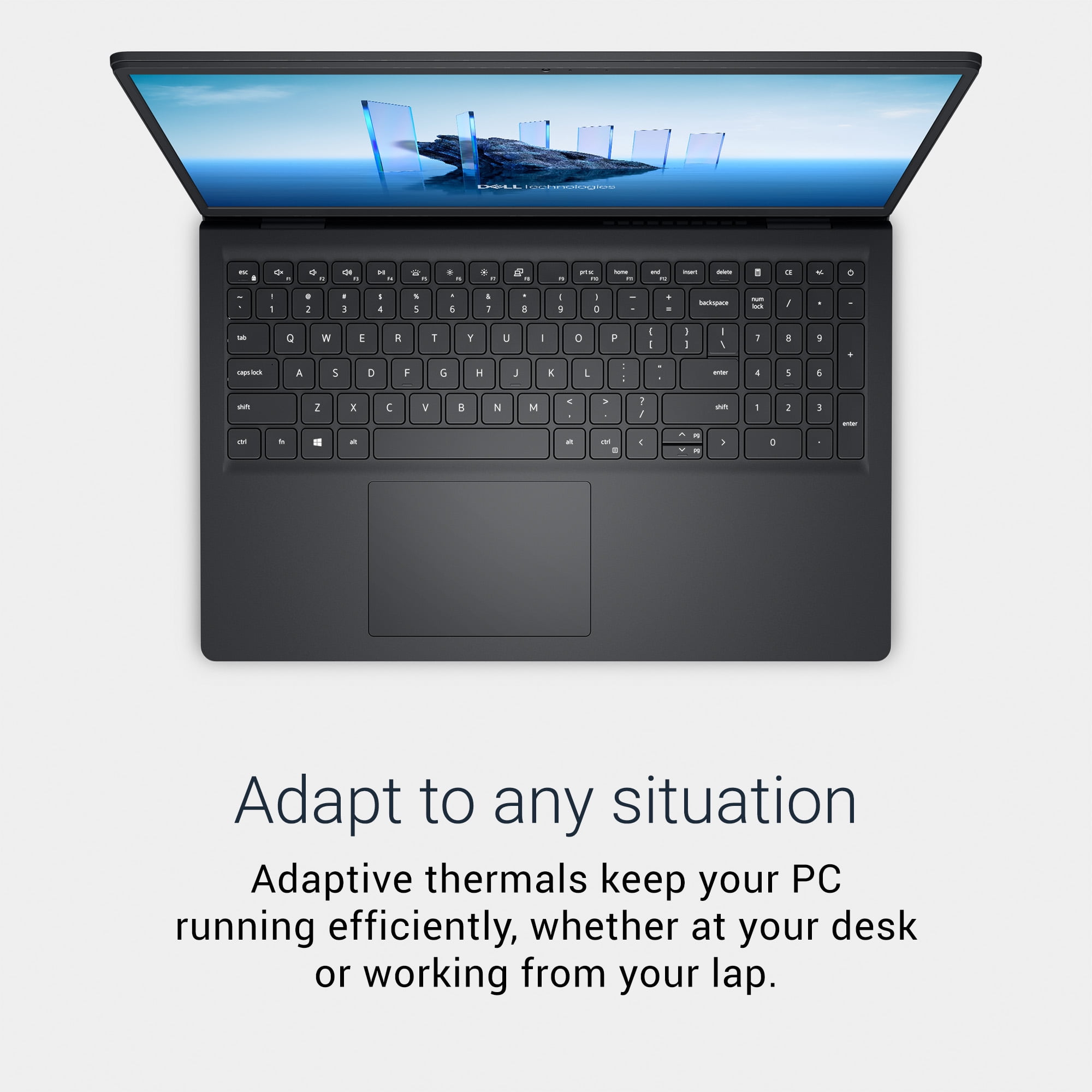 Dell DC15250 15.6 in FHD 120Hz Laptop, Intel Core 3 100U, 8GB DDR5 RAM, 512GB SSD (Carbon Black) ml2ds
