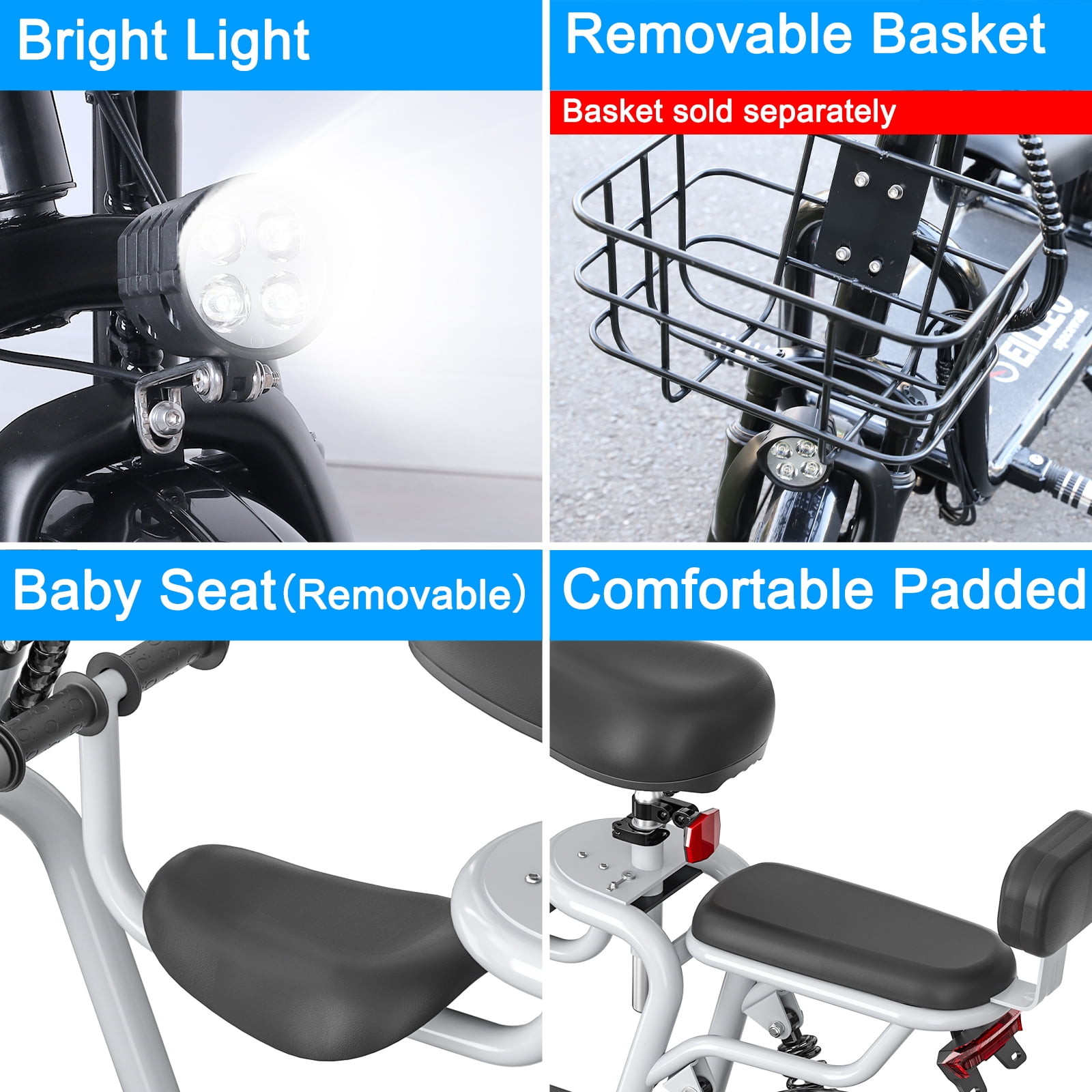AKLUER Electric Scooter for Adults with Seat, 500W Motor, 17.5 MPH, 20 Miles Range, Dual Brake, 14 in Tires, Foldable Commuter Scooter (Black) 5qccj