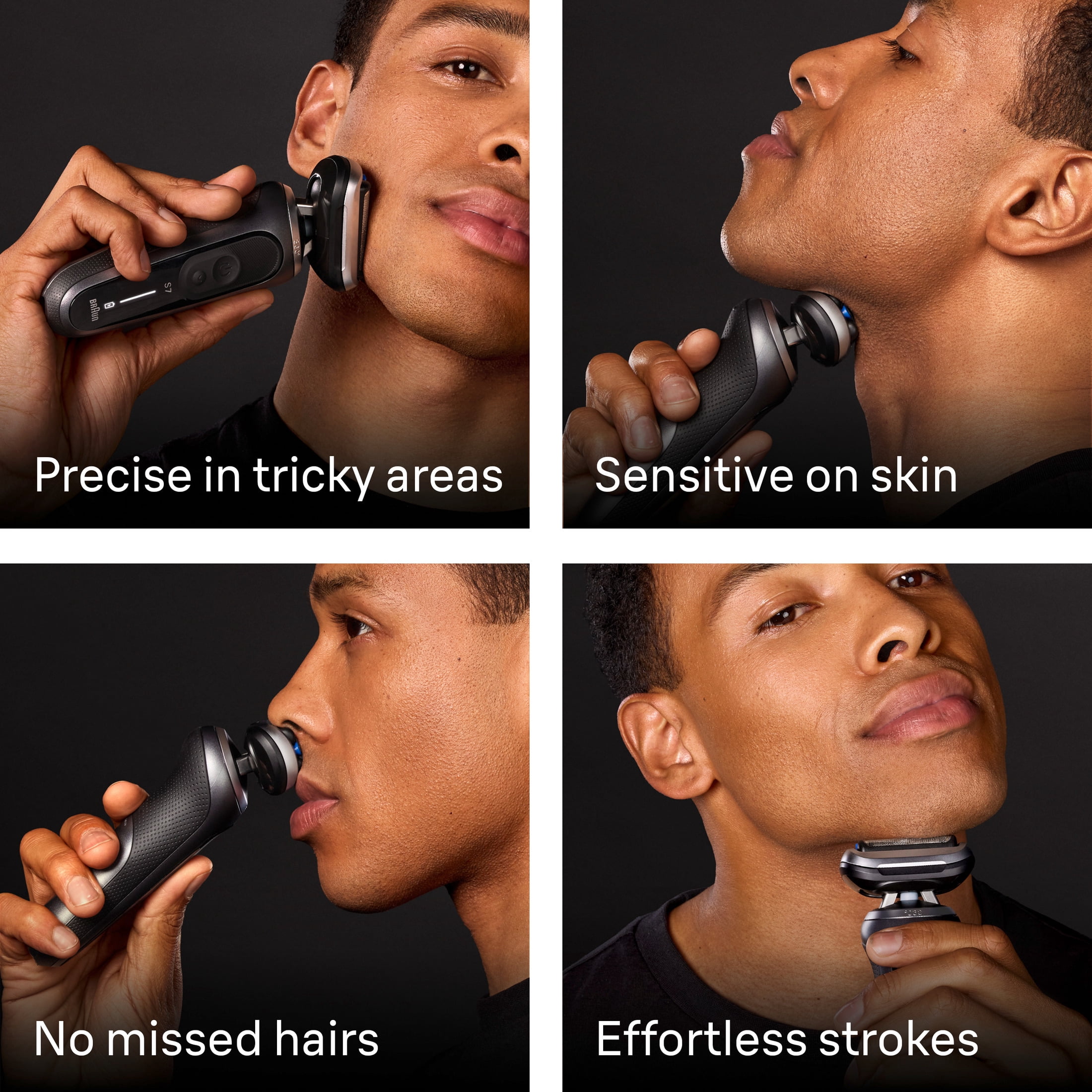 Braun Series 7 Electric Razor for Men, 360 Contour Flex Shaver with Precision Trimmer and Travel Case (Brown, 1 Count) 65wbn