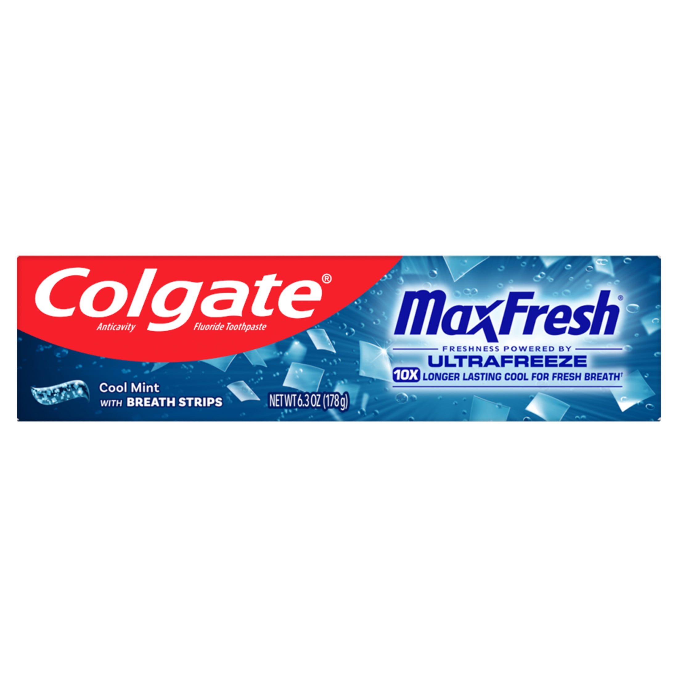 Colgate Max Fresh Whitening Toothpaste with Mini Breath Strips, Cool Mint (6.3 oz) hy70f