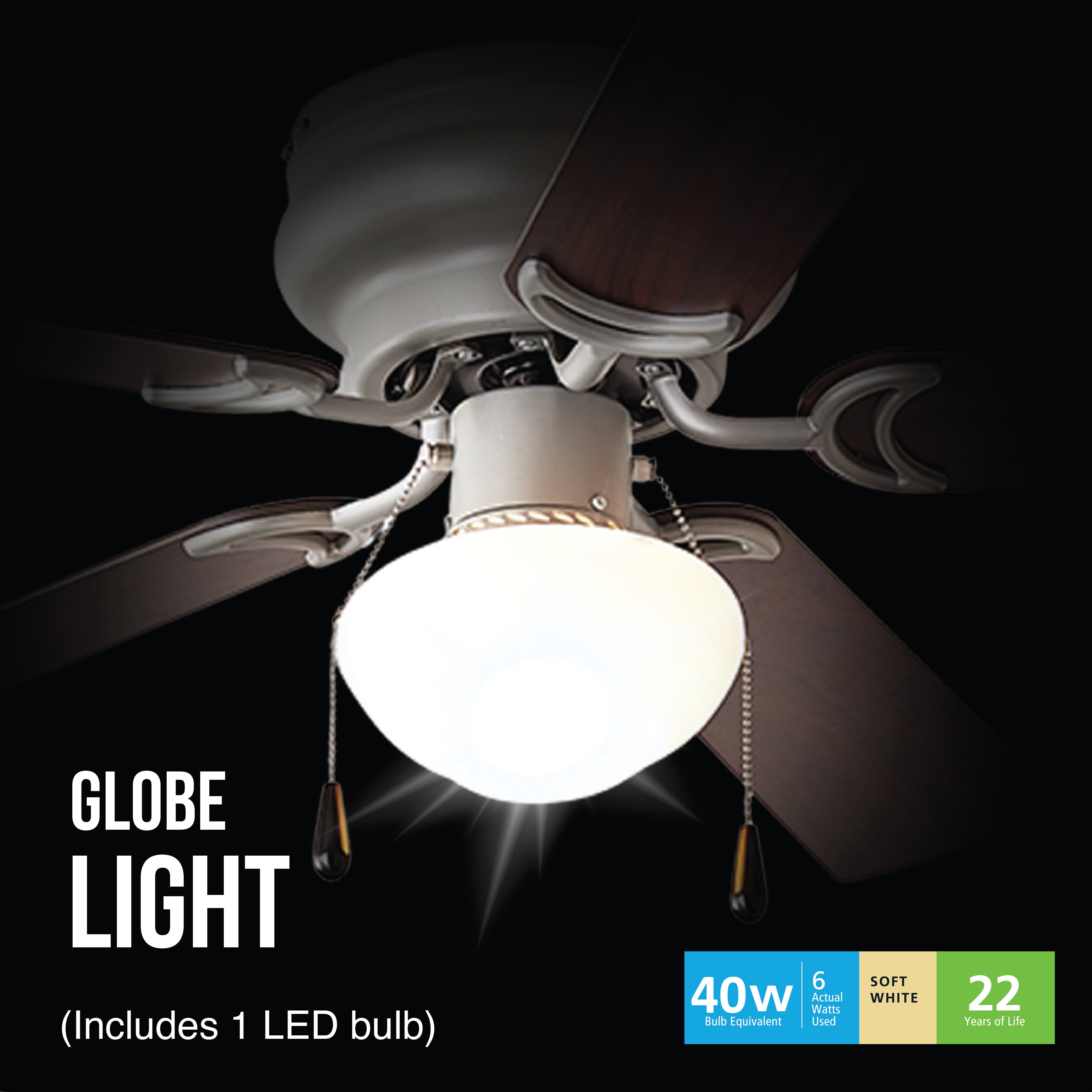 Mainstays 44 in Hugger Indoor Ceiling Fan with Light Kit (Satin Nickel, 5 Blades) suzee