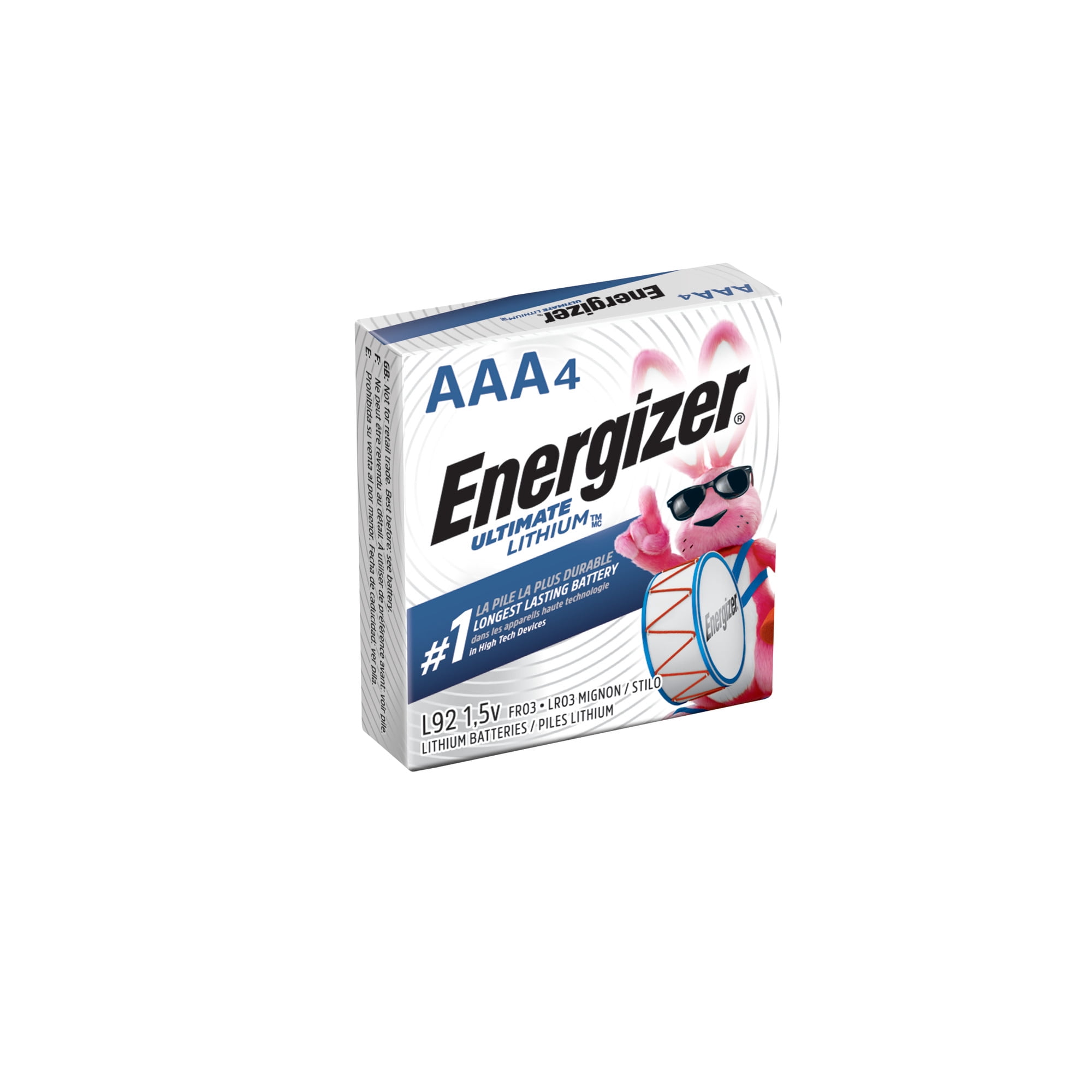 Energizer Ultimate Lithium AAA Batteries (Long-Lasting Performance for High-Tech Devices, 24 Pack) 2rmpn