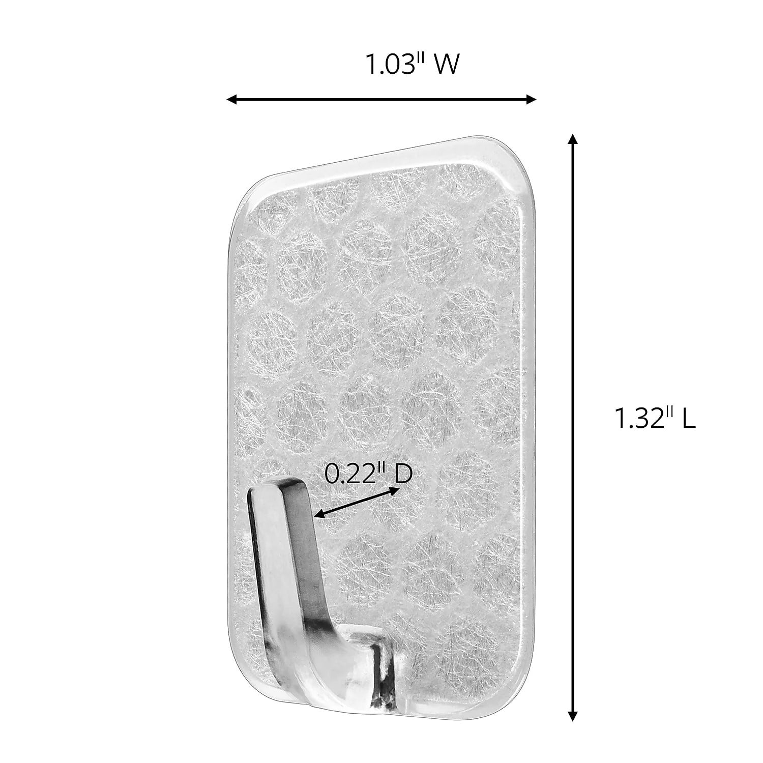 Command Adjustable Mini Hooks, Damage-Free Wall Fasteners for Decorating (Clear, 42 Hooks) 3eoll