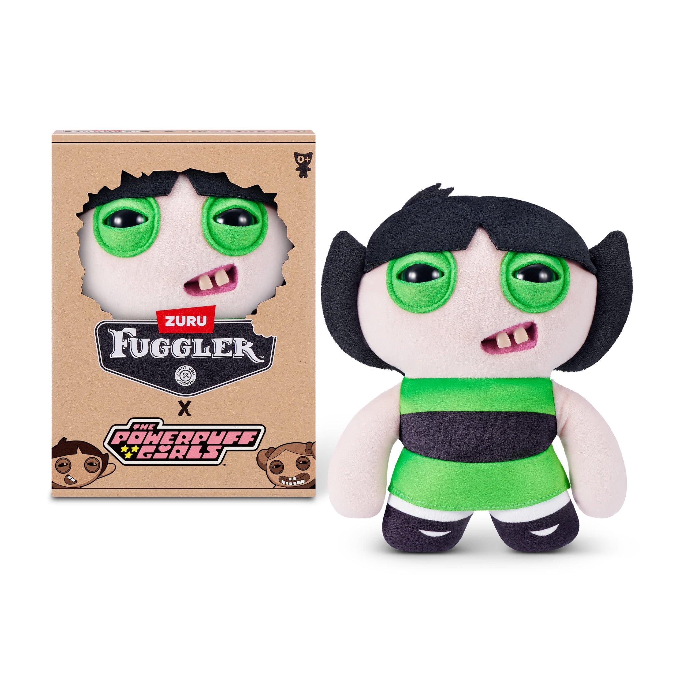 Fuggler Powerpuff Girls Buttercup Plush Toy, Funny Ugly Monster Stuffed Animal (Green, 9 in) 2cfxe
