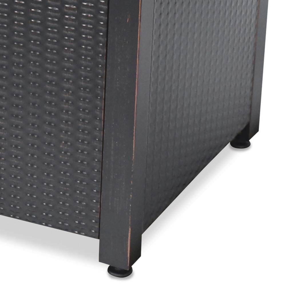 Endless Summer Outdoor LP Gas Fire Pit with Lava Rocks and Protective Cover (Black, 30 x 30 x 24 in) x3vdf
