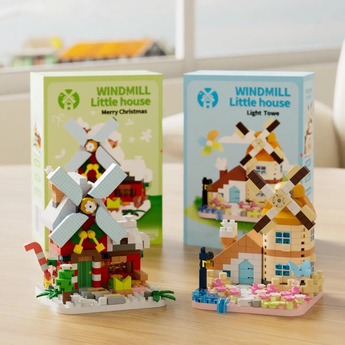 CONUSEA Windmill House Building Blocks Set (1802 Pieces, Micro Construction Model) 6qo5c