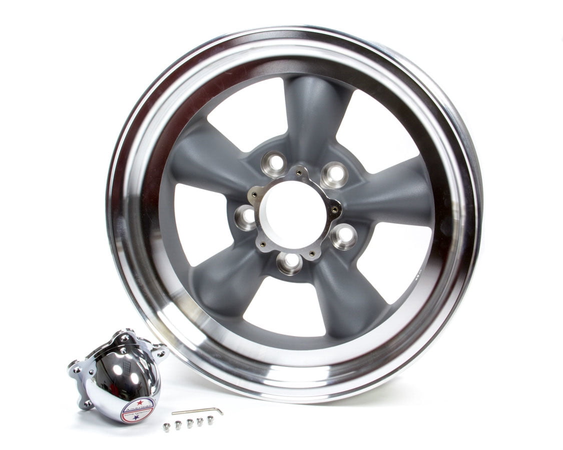 American Racing VN105 Torq Thrust D Vintage Aluminum Wheel (Gray Machined Lip, 15x6 in) uxi33