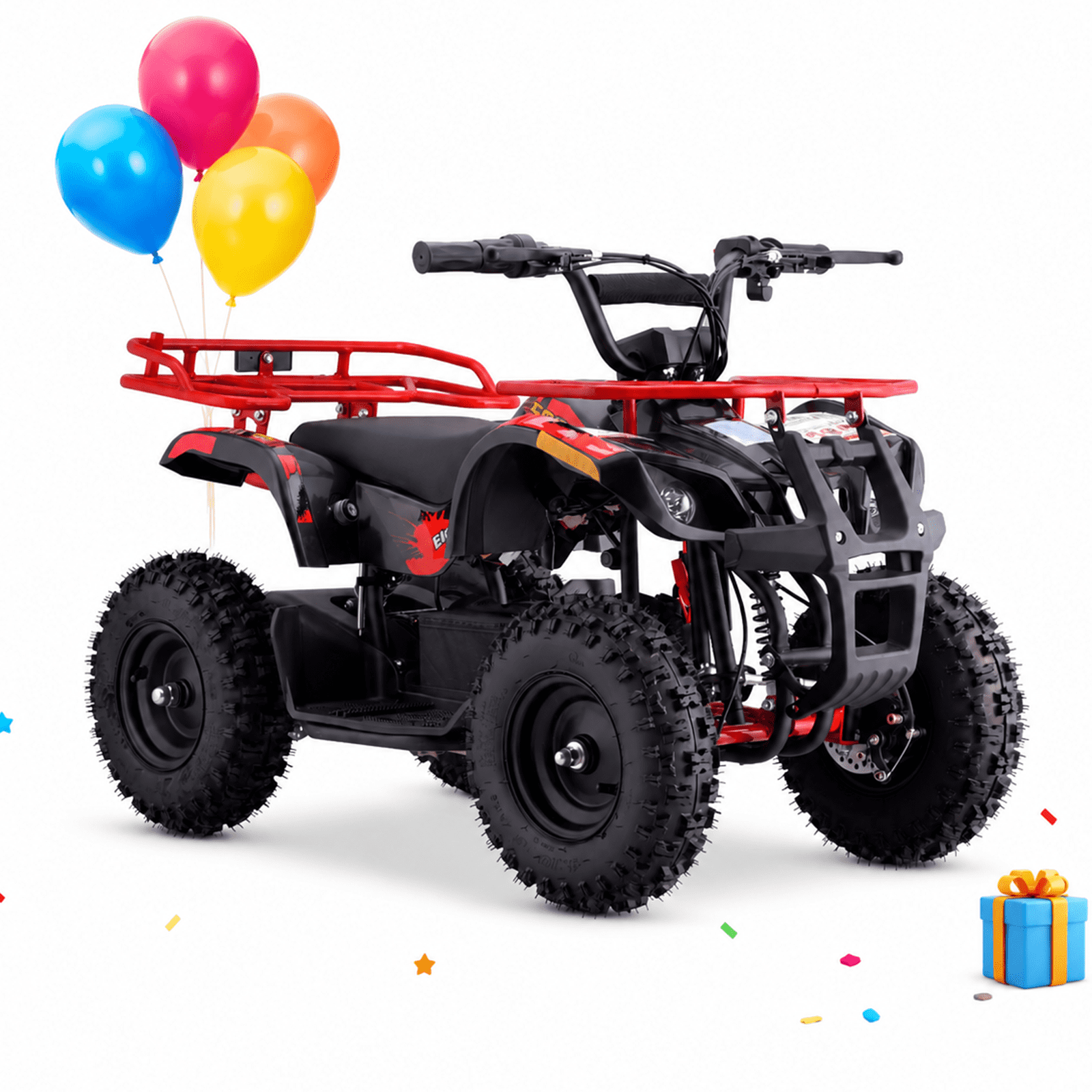 HOVER HEART Electric Dirt Quad, 500W Off-Road 4-Wheeler with Dual Suspension (Red, 143 lb Capacity) my324