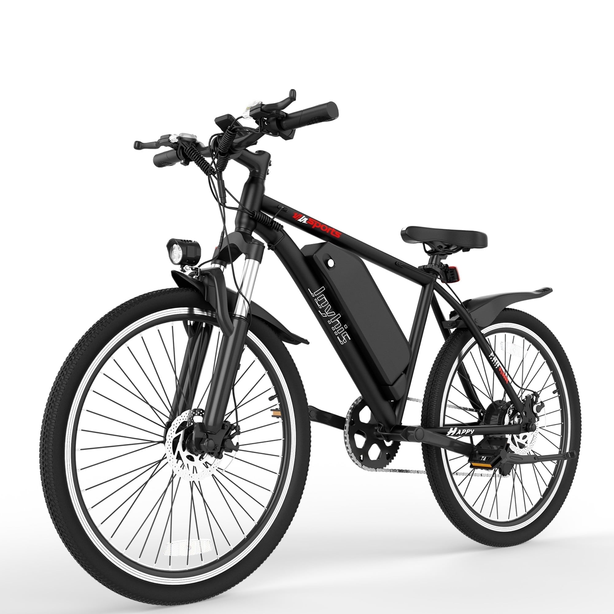 Joyhis Electric Bike for Adults, 350W Motor 26 in Wheel, 19 MPH E-Bike with Removable Battery (Black, 26 in) wvk76