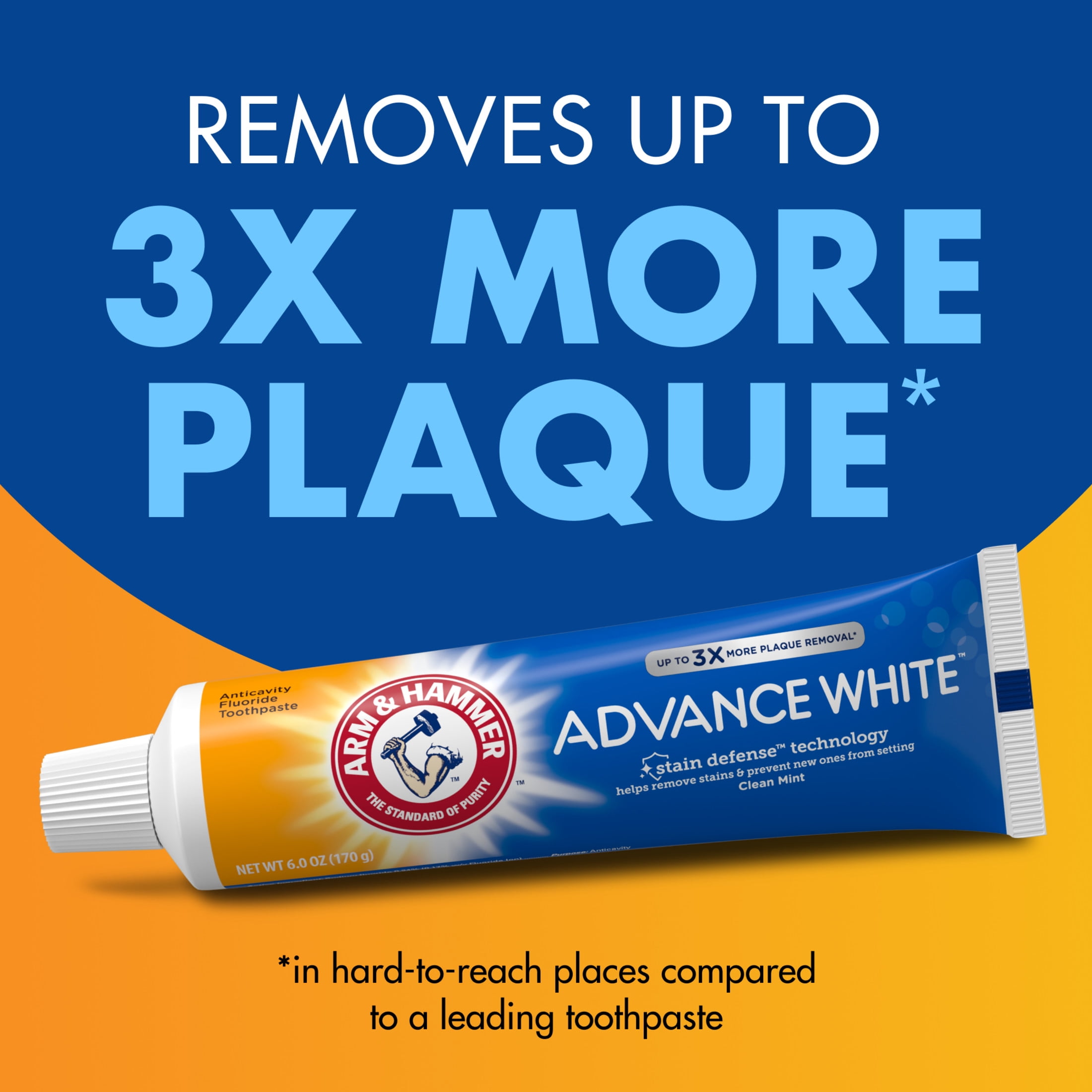 ARM & HAMMER Advance White Extreme Whitening Toothpaste, Fluoride Anticavity Formula (Clean Mint, 6 oz) i4ab0