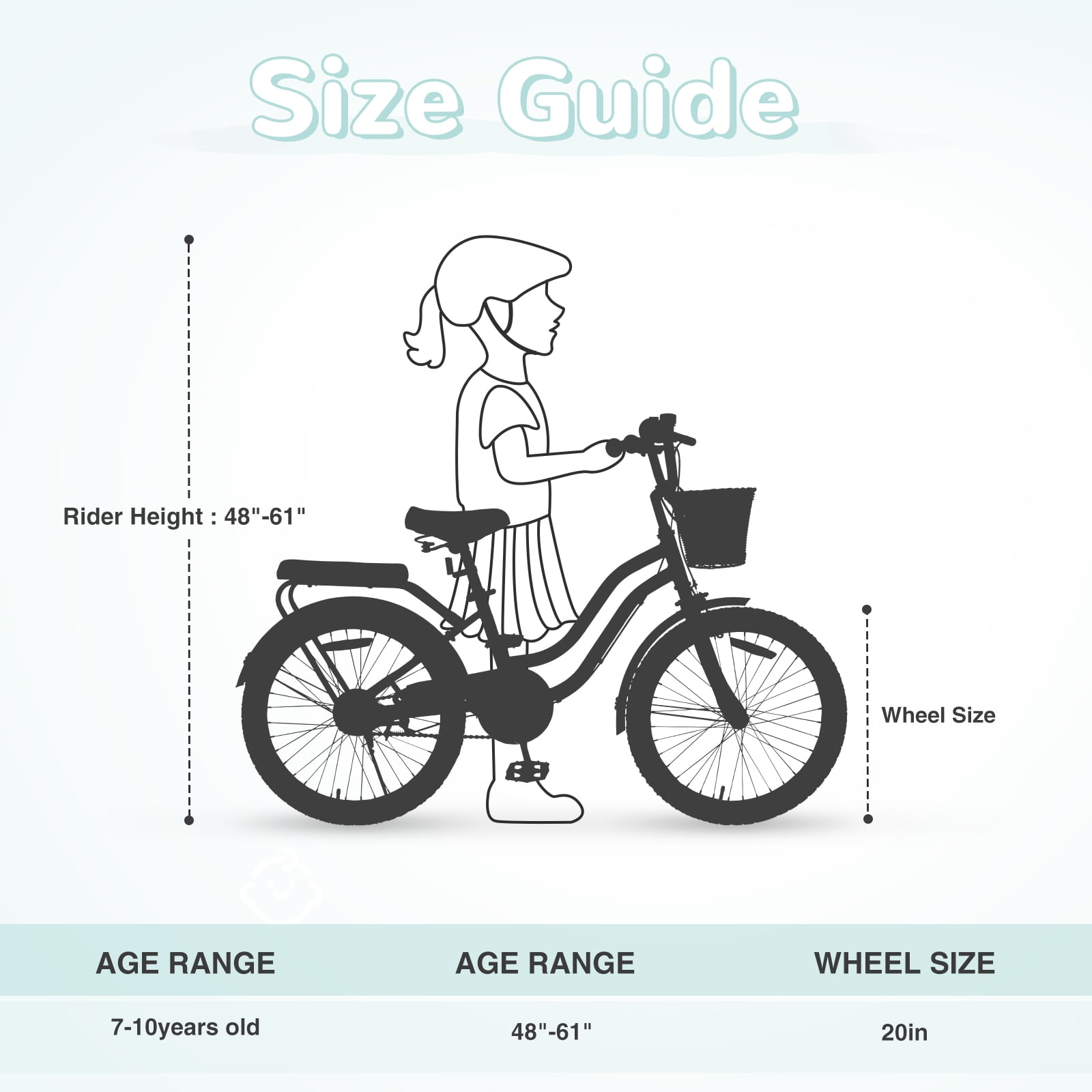 Abrihome 20-Inch City Cruiser Bike with Woven Basket (Green, 20 in) asbe7