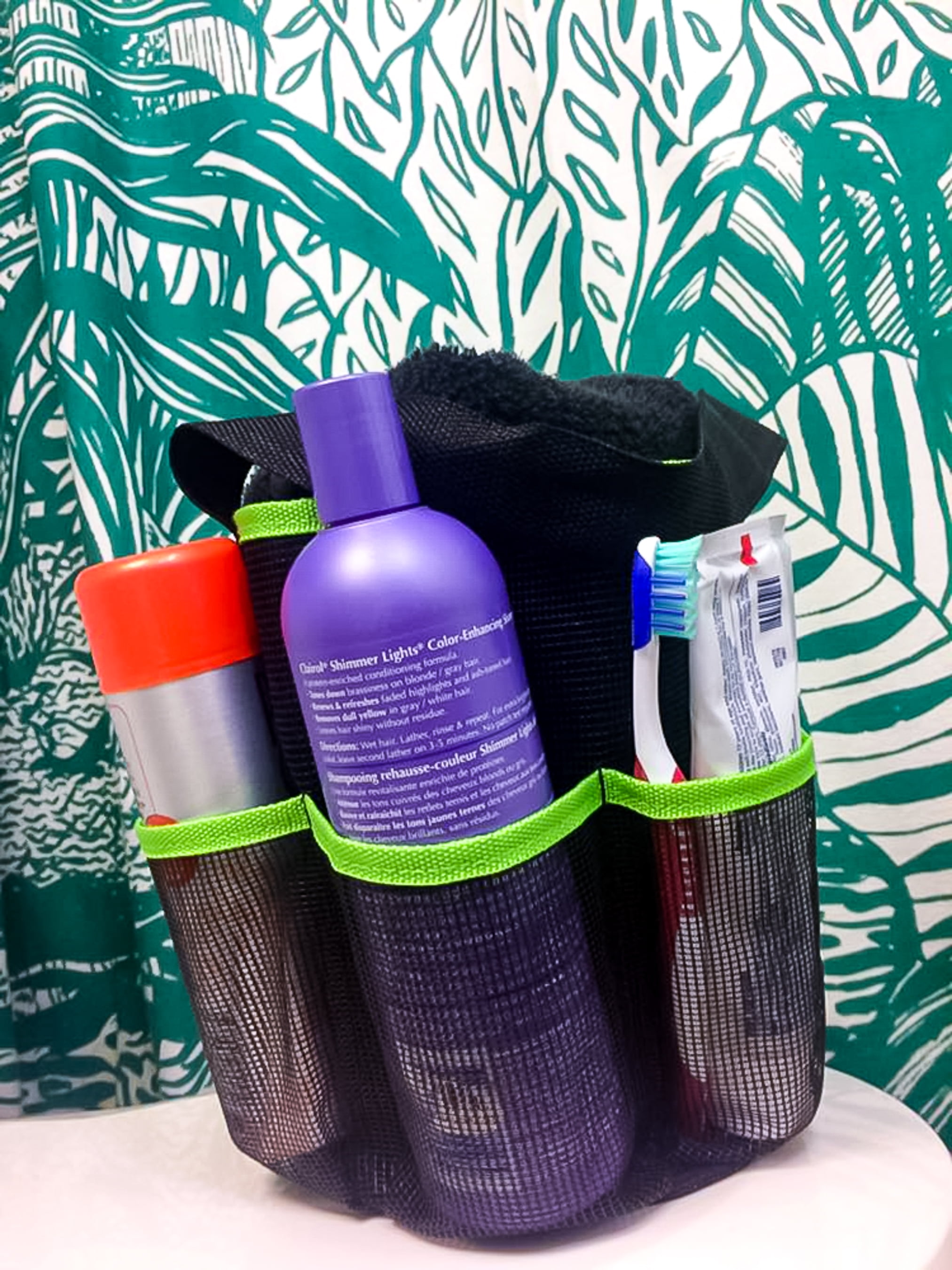 Camco Portable Mesh Shower Caddy with 6 Pockets (Green, 1 Pack) 7mgnr - Image 8