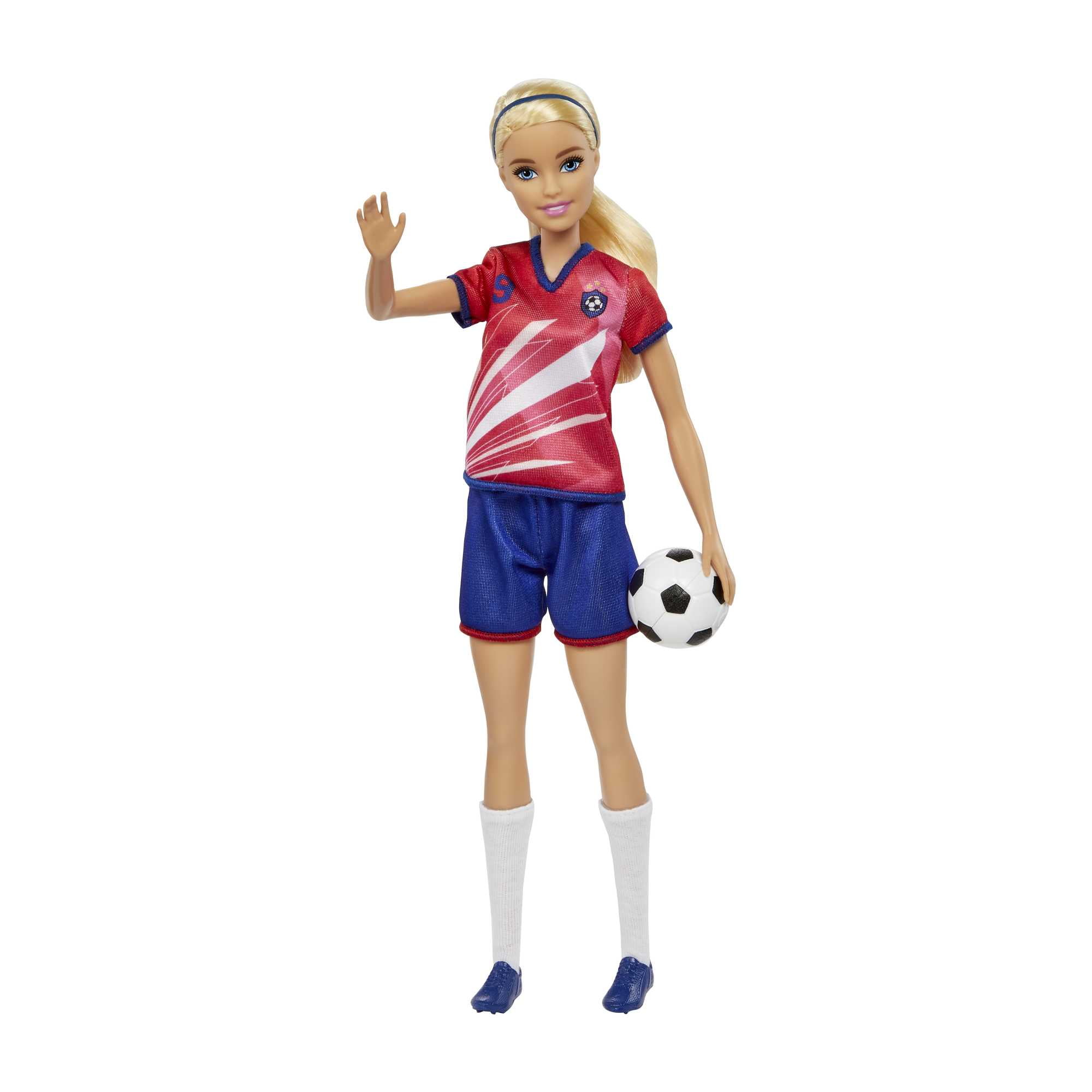 Barbie Soccer Player Doll with Blonde Ponytail, #9 Uniform, and Sports Accessories (11.5 in) s4c8k