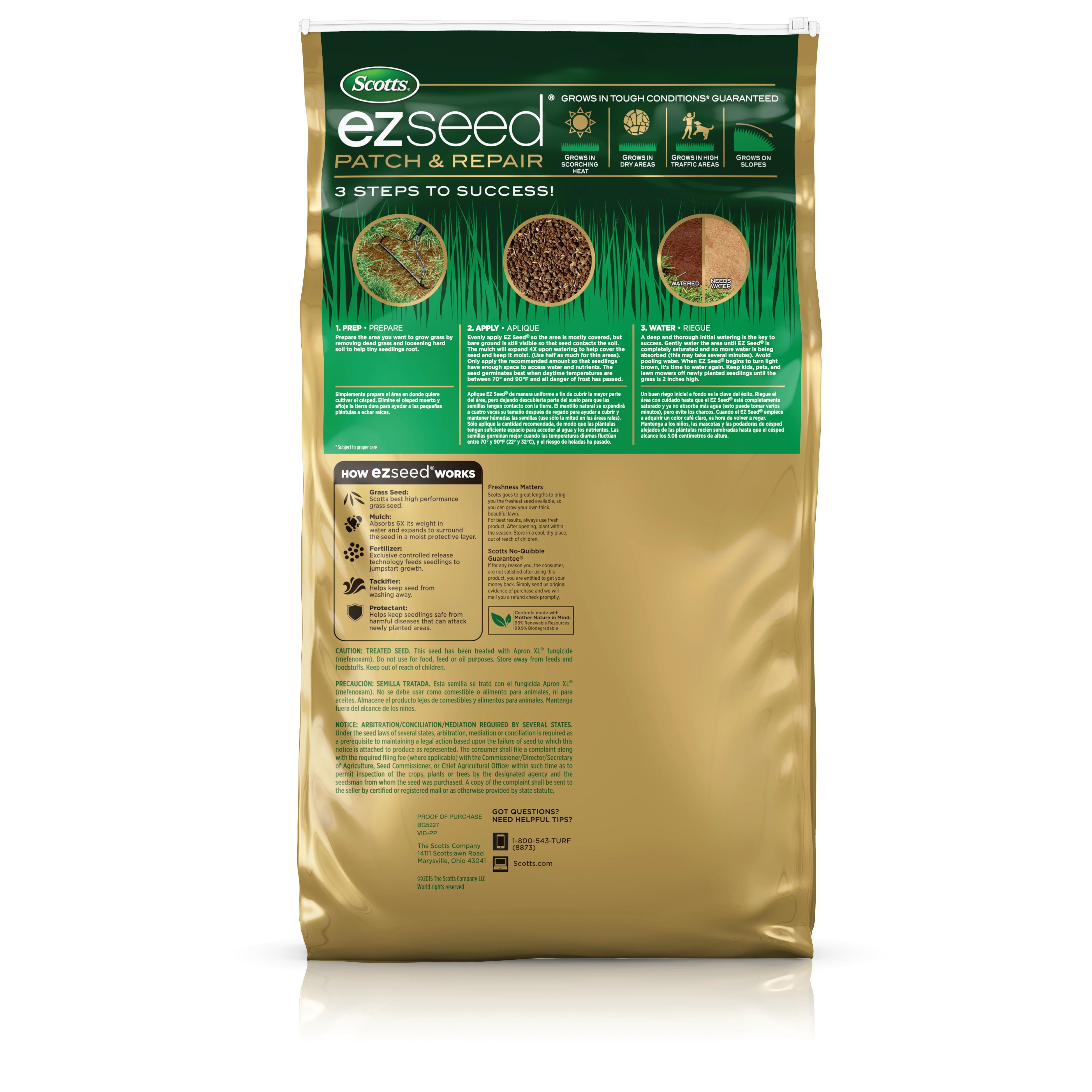 Scotts EZ Seed Patch & Repair Bermudagrass Lawn Grass Seed Mix (10 lb) 5dgxr