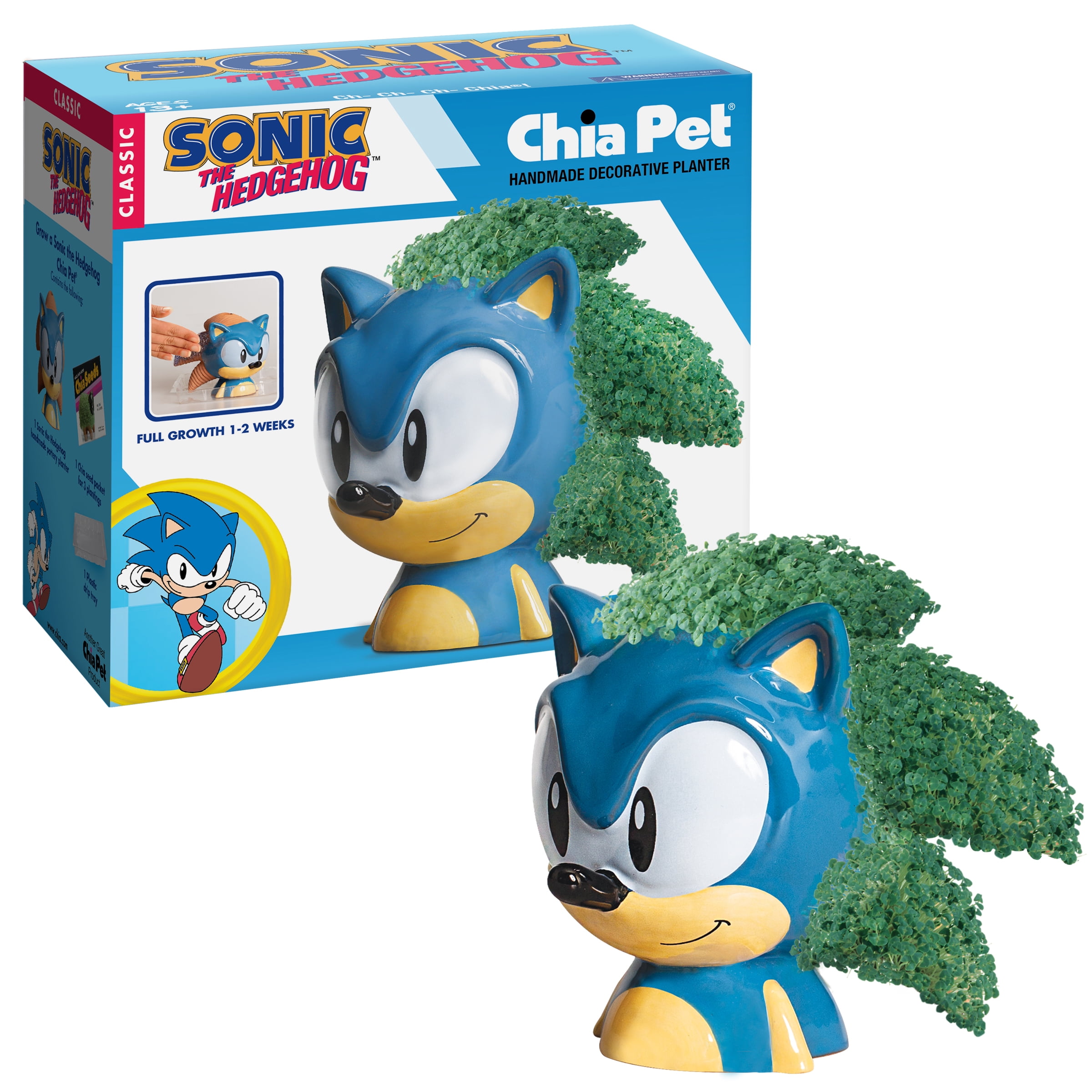 Chia Pet Sonic the Hedgehog Decorative Planter (Terra Cotta, 1 Pack) aoaam