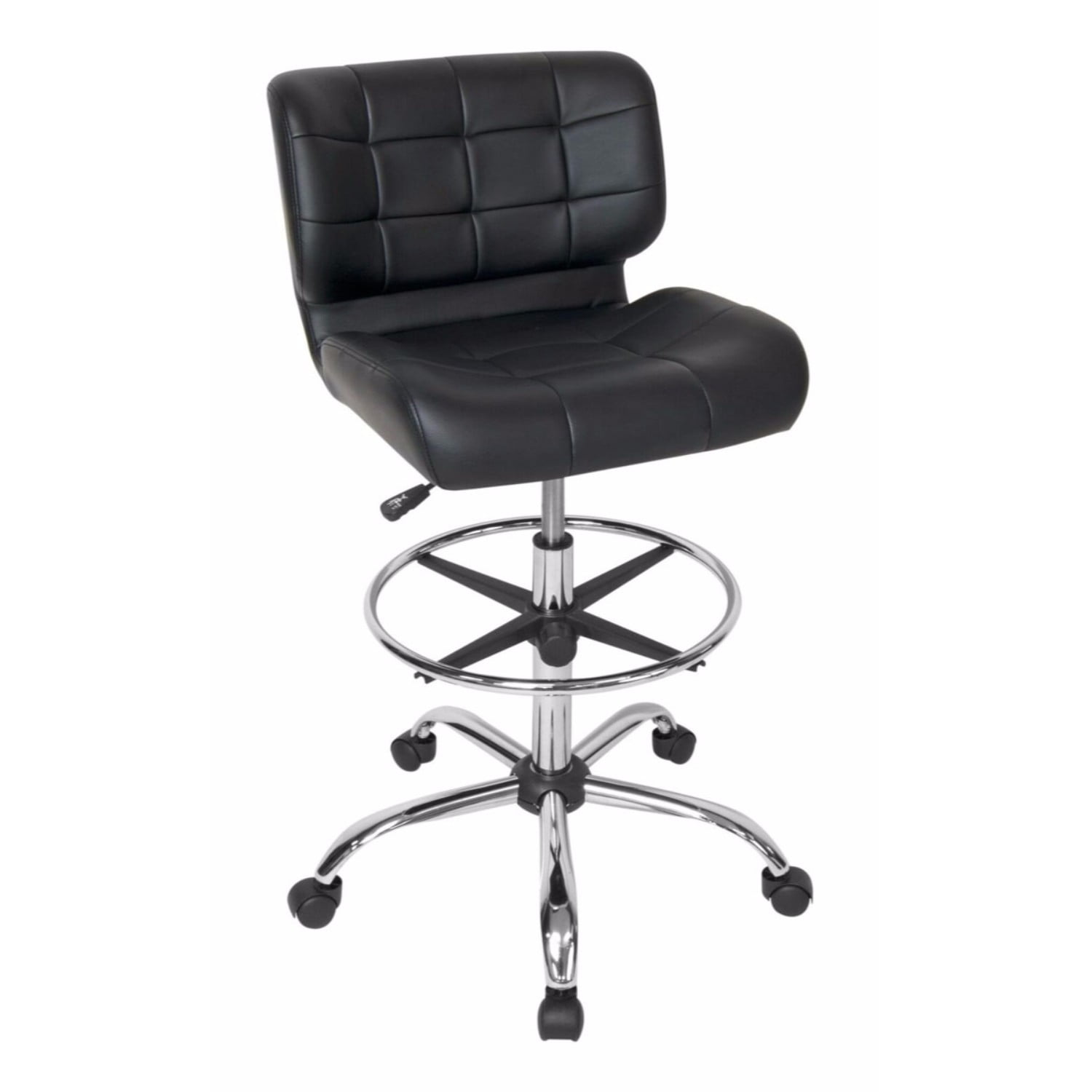 Studio Designs Height Adjustable Swivel Drafting Chair with Footring (Black, 24.5 in W x 24.5 in D x 41 in H) rbug7