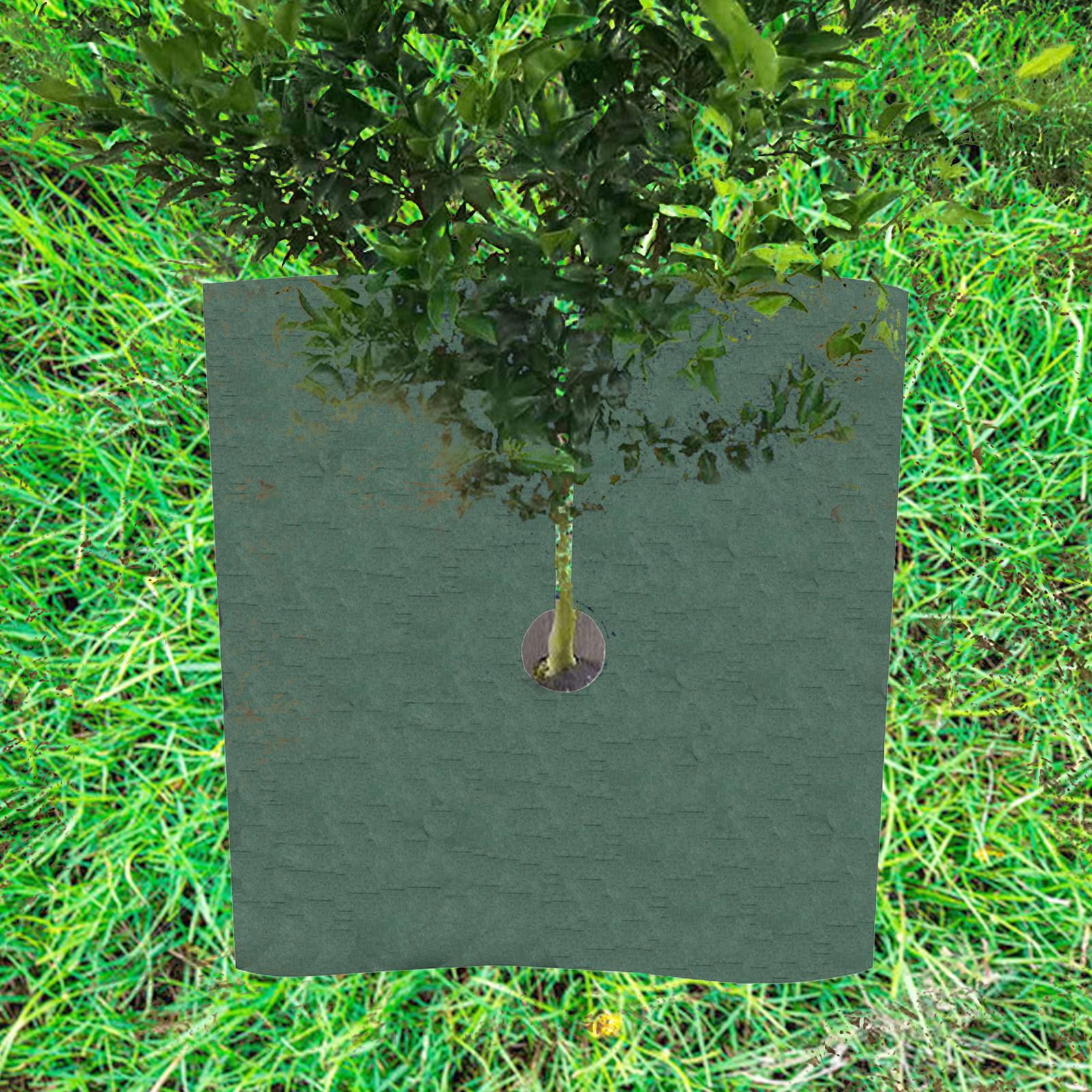 simhoa Tree Mulch Mat Landscaping Weed Barrier for Garden Protection (Green, 16.5 in, 10 Pack) j4gmx