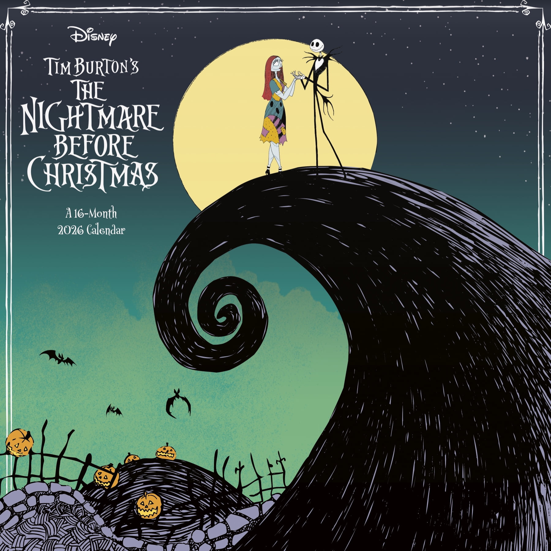 Trends International Disney The Nightmare Before Christmas Framed Poster and 2026 Wall Calendar Set (Black, 12 in x 17 in) ffa3k